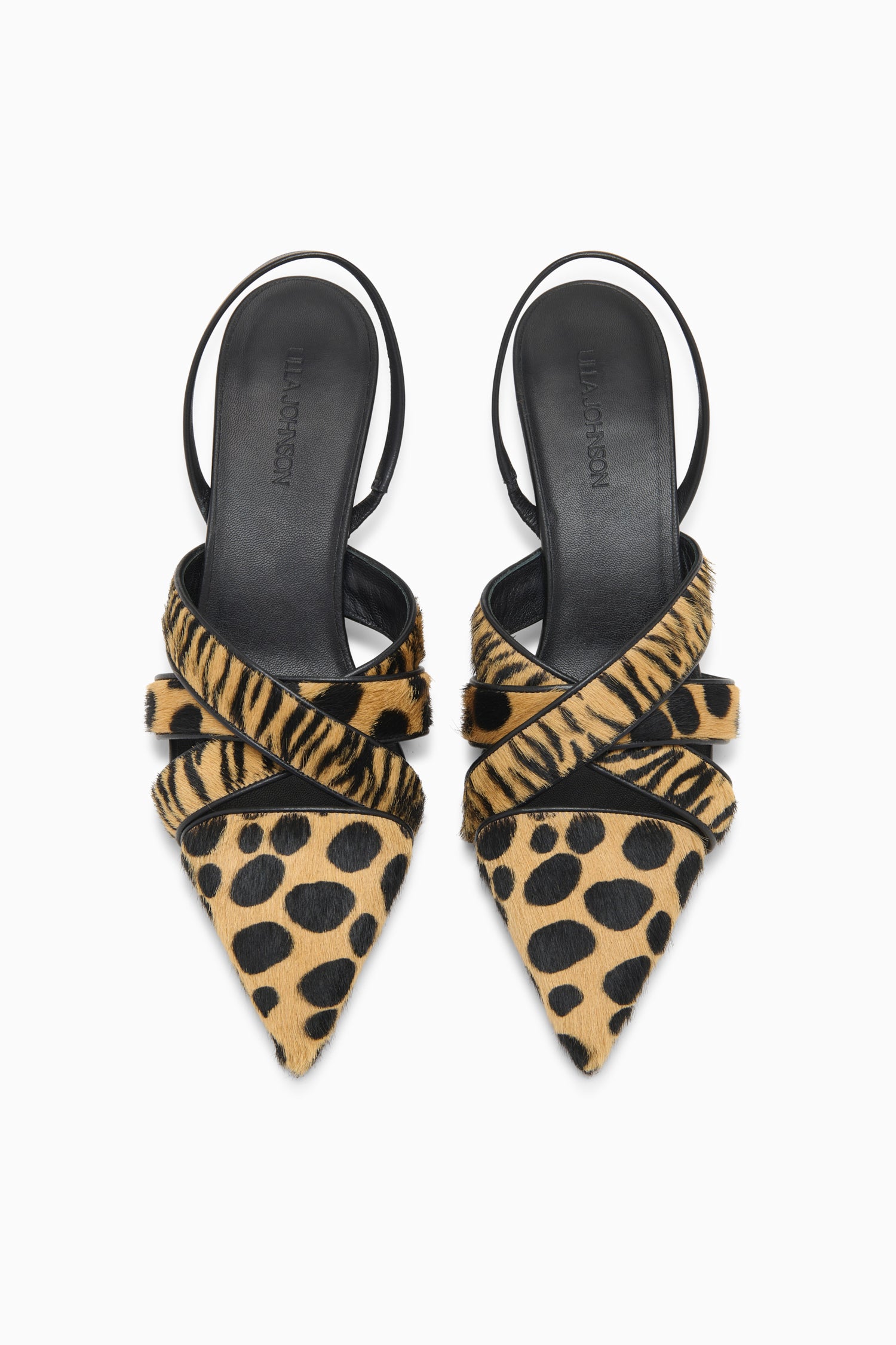 Ulla Johnson Tahlia Woven Kitten Heel - Animal Mixte