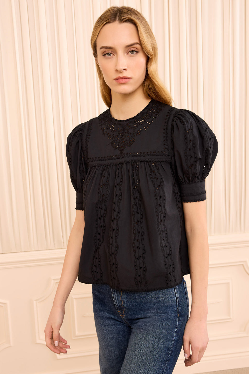 Una SS Cotton Top - Noir