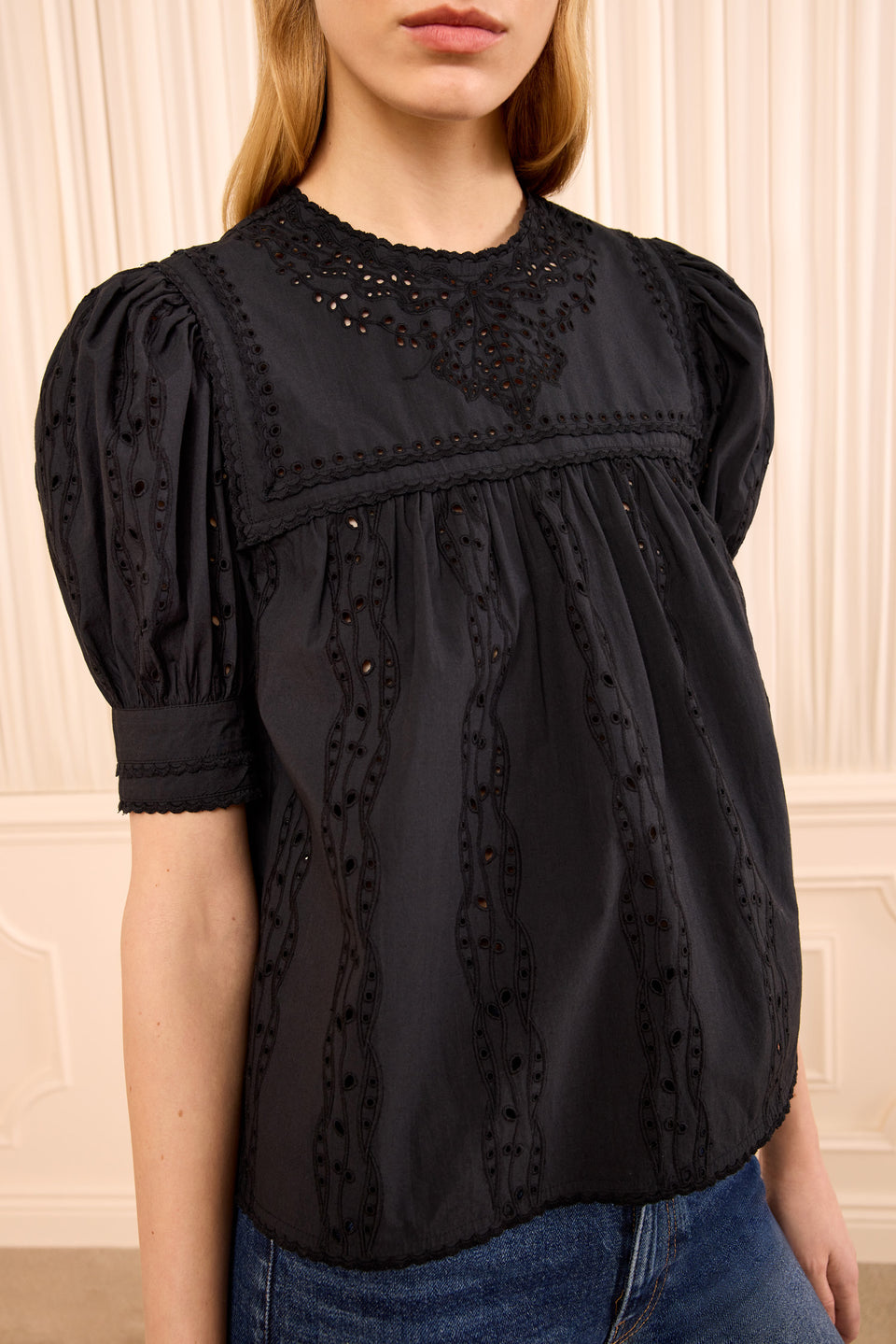 Una SS Cotton Top - Noir