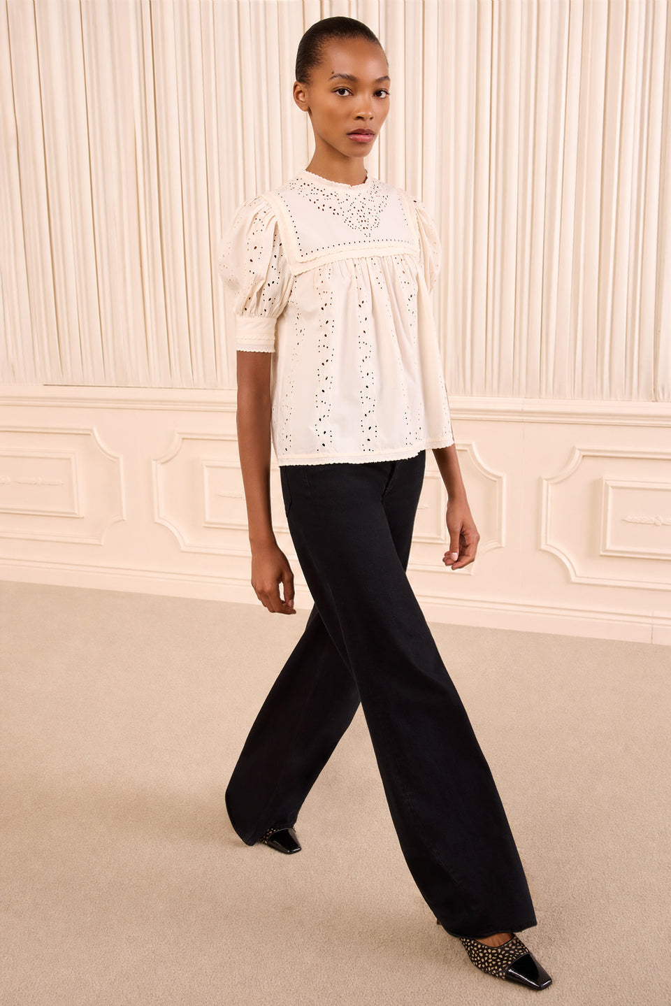 Una SS Cotton Top - Pearled Ivory