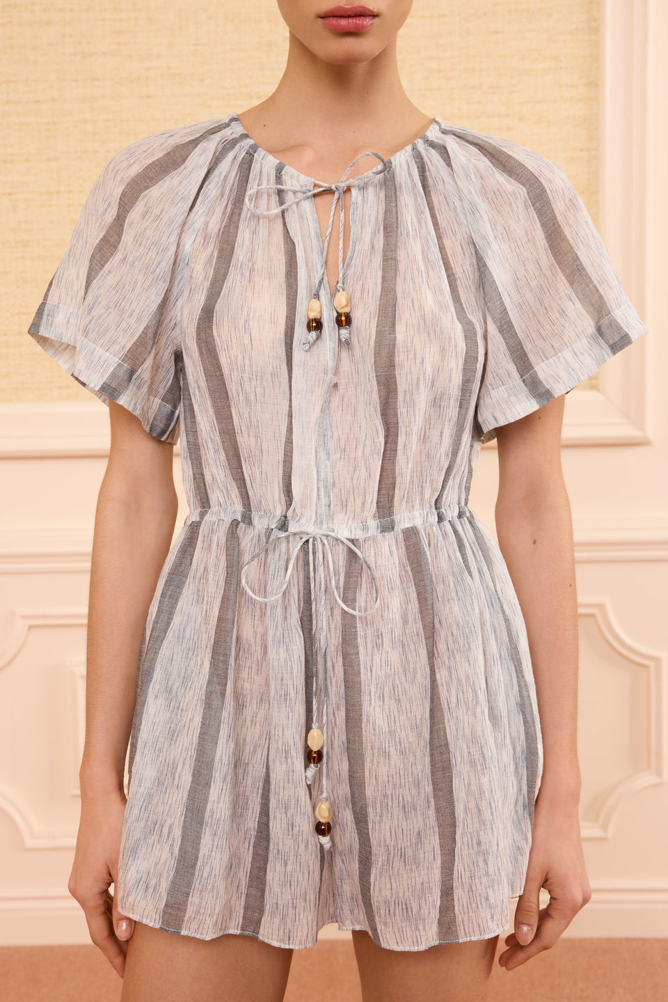 Valeria Jumpsuit Coverup - Salt Stone
