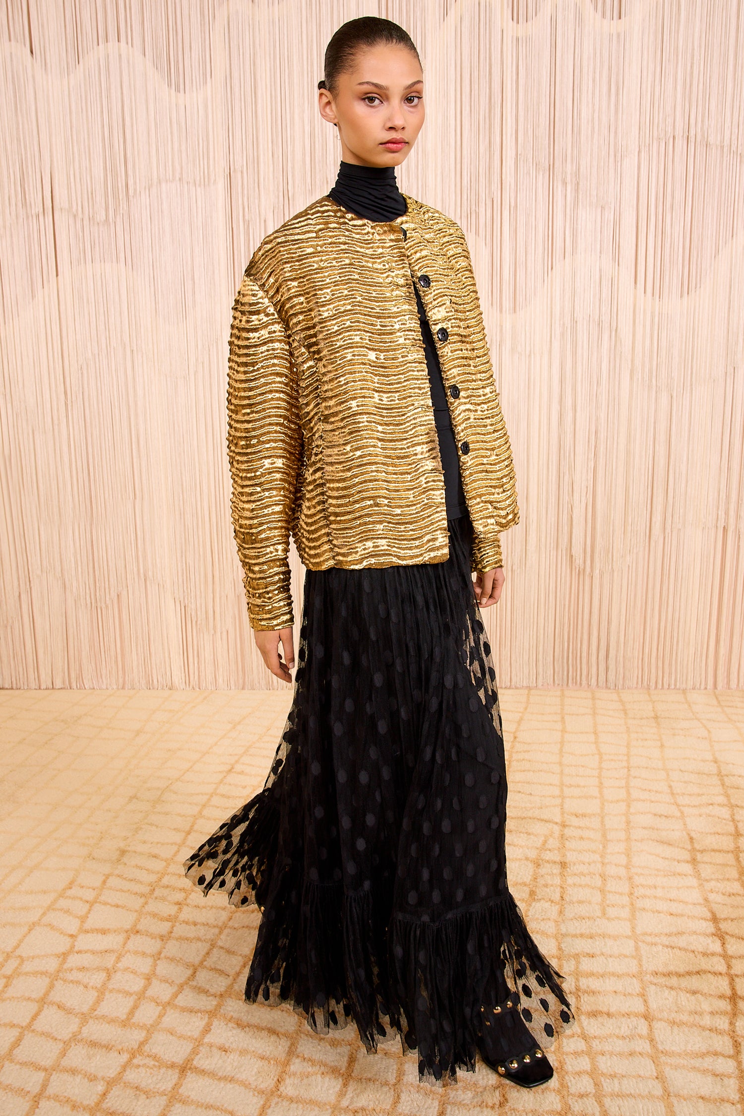 Veeda Metallic Jacket - Oro
