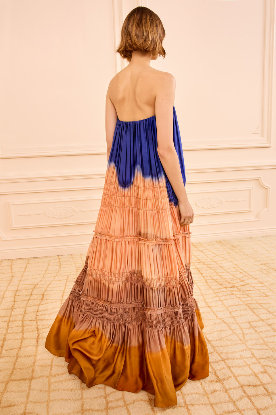 Veil Strapless Silk Gown - Moontide