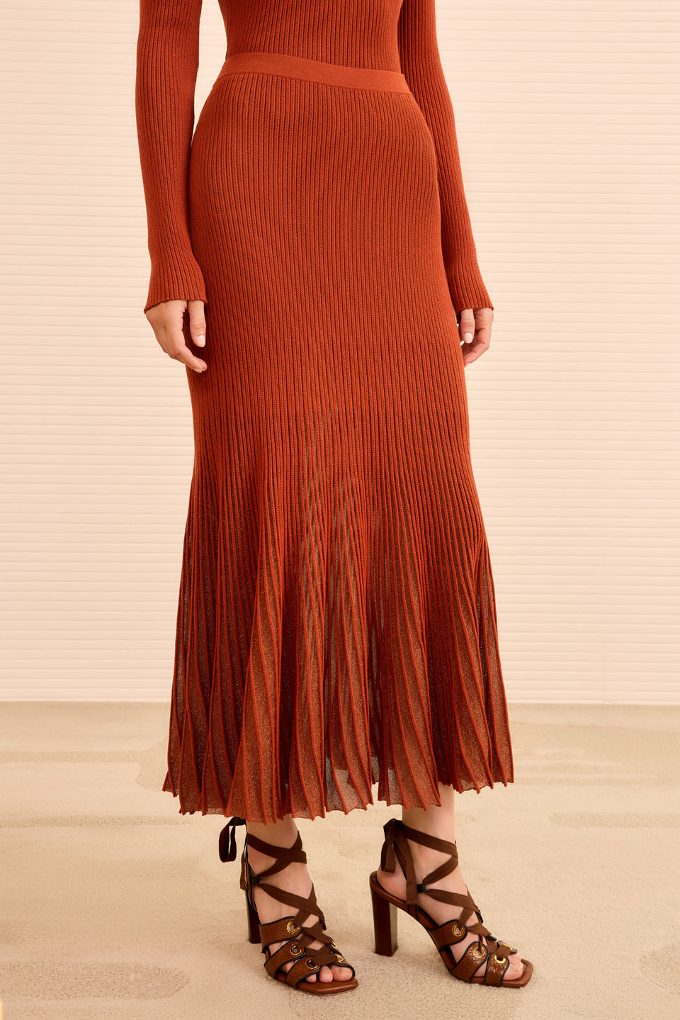 Vera Midi Skirt - Copper