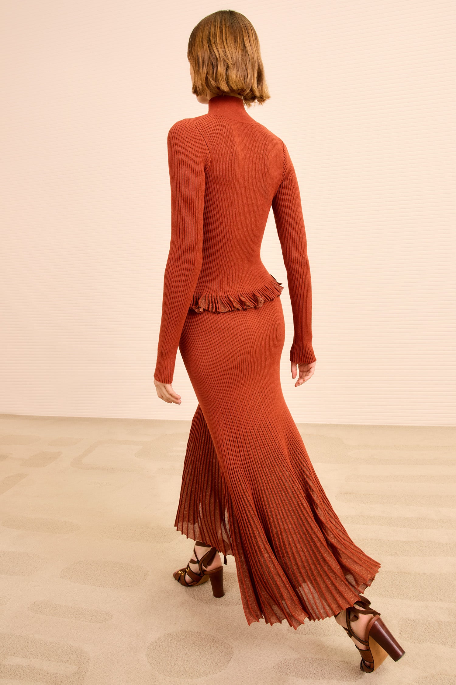 Vera Midi Skirt - Copper