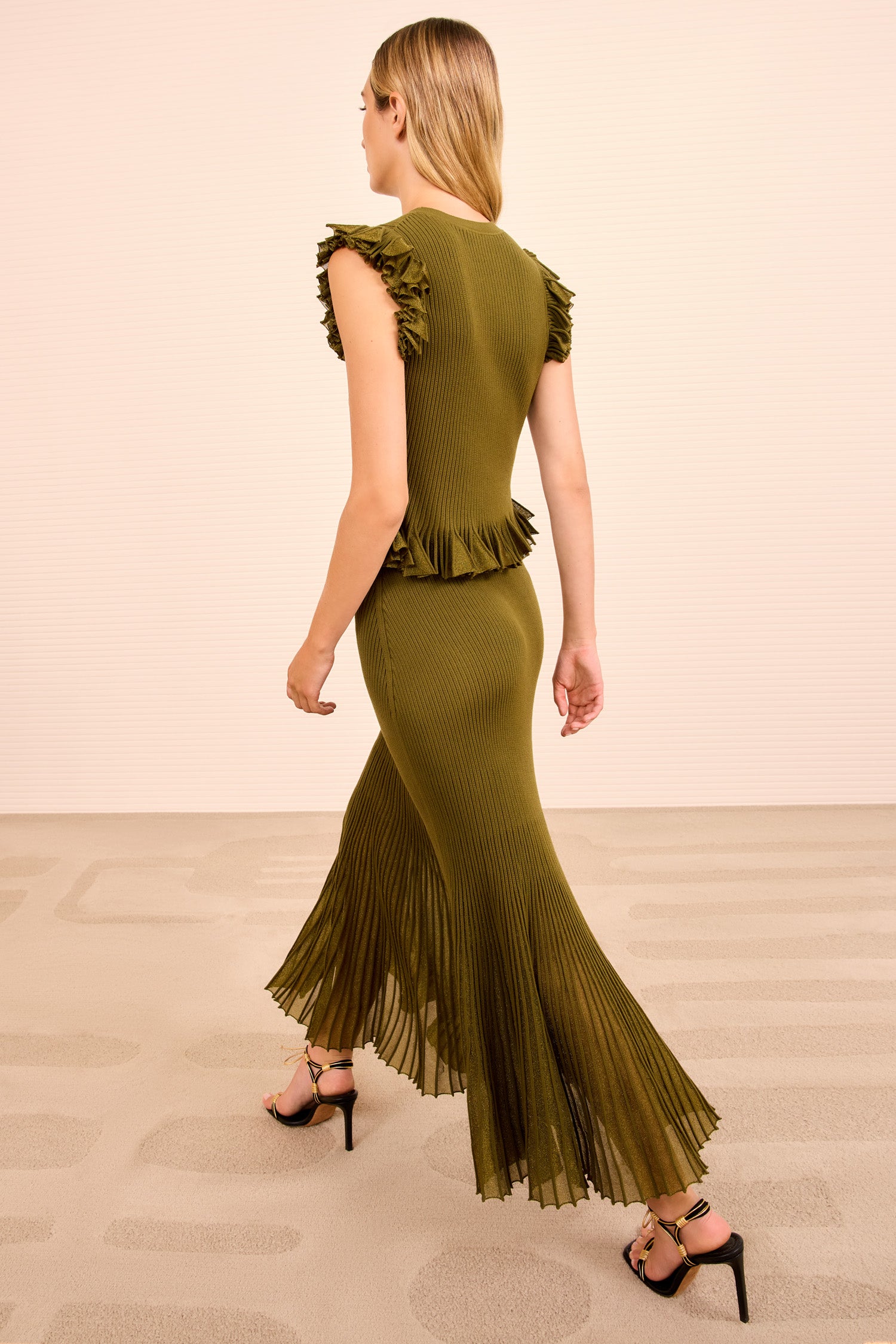 Vera Midi Skirt - Olive