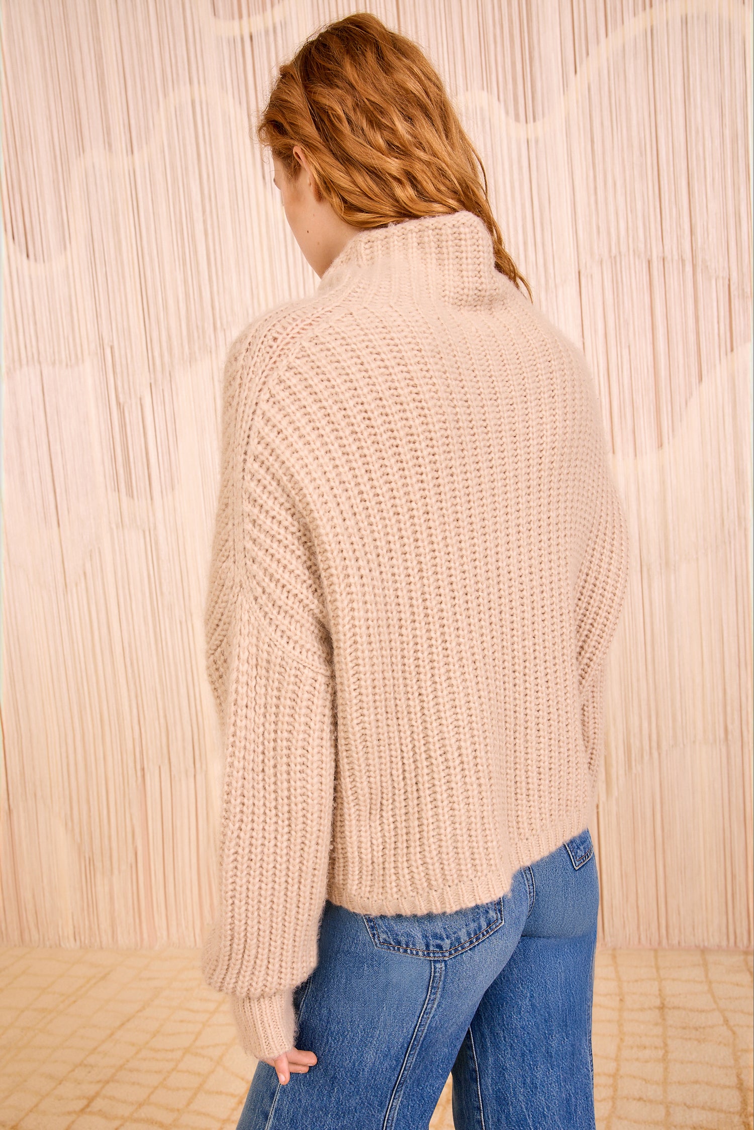 Veron Alpaca Knit Turtleneck - Dune