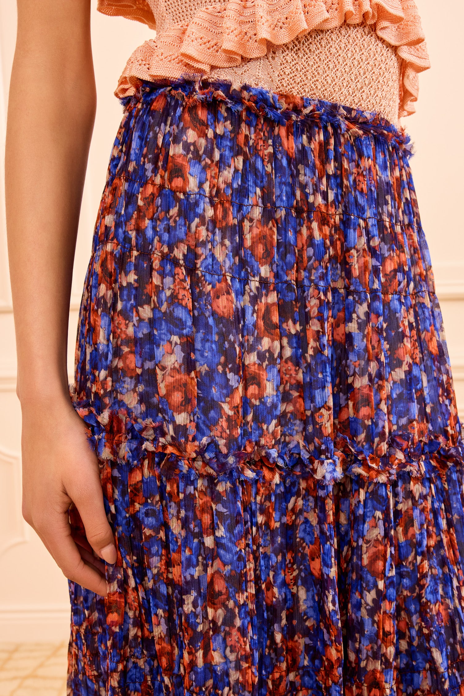 Virginie Silk Skirt - Violet