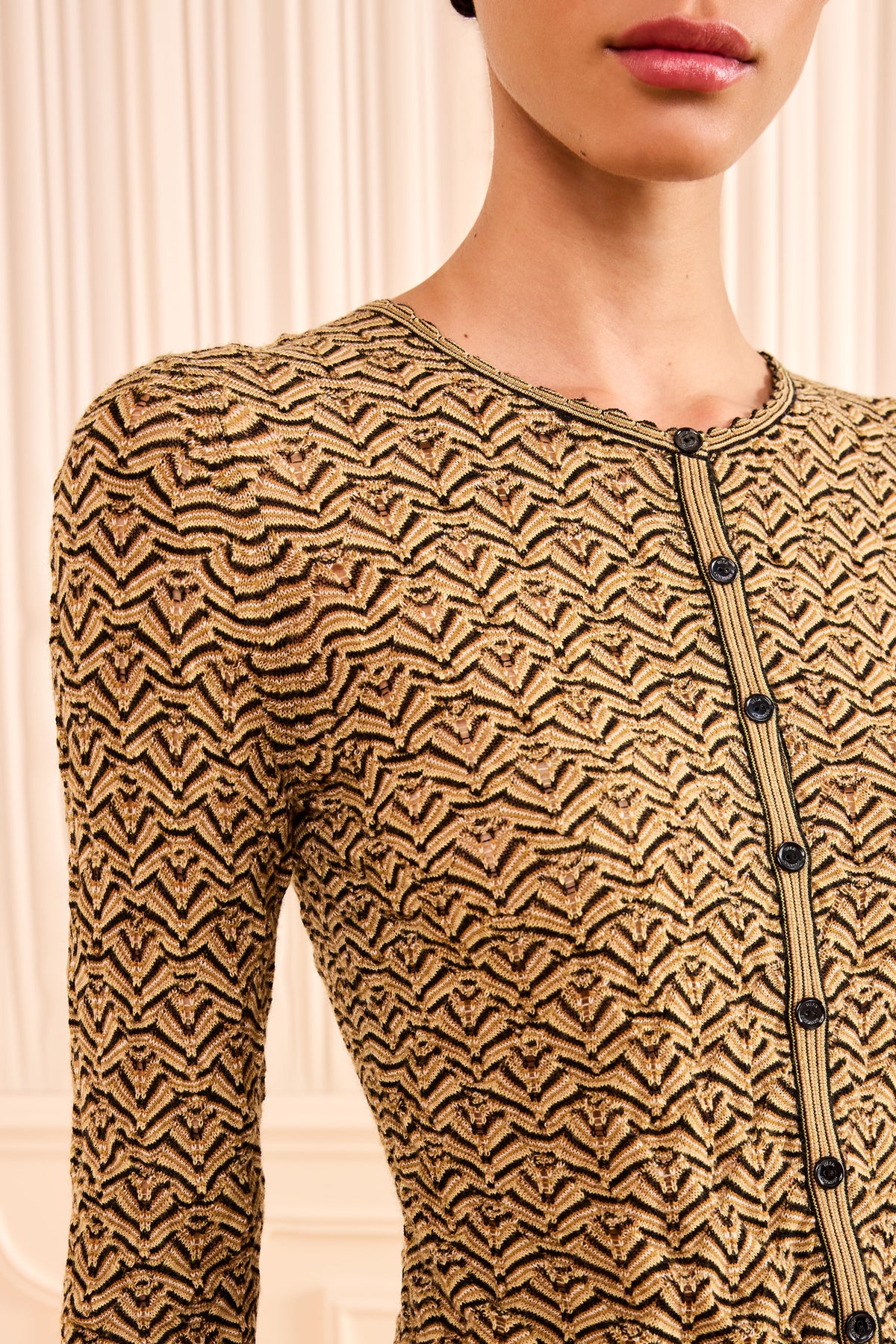 Vivienne Knit Cardigan - Nude Noir