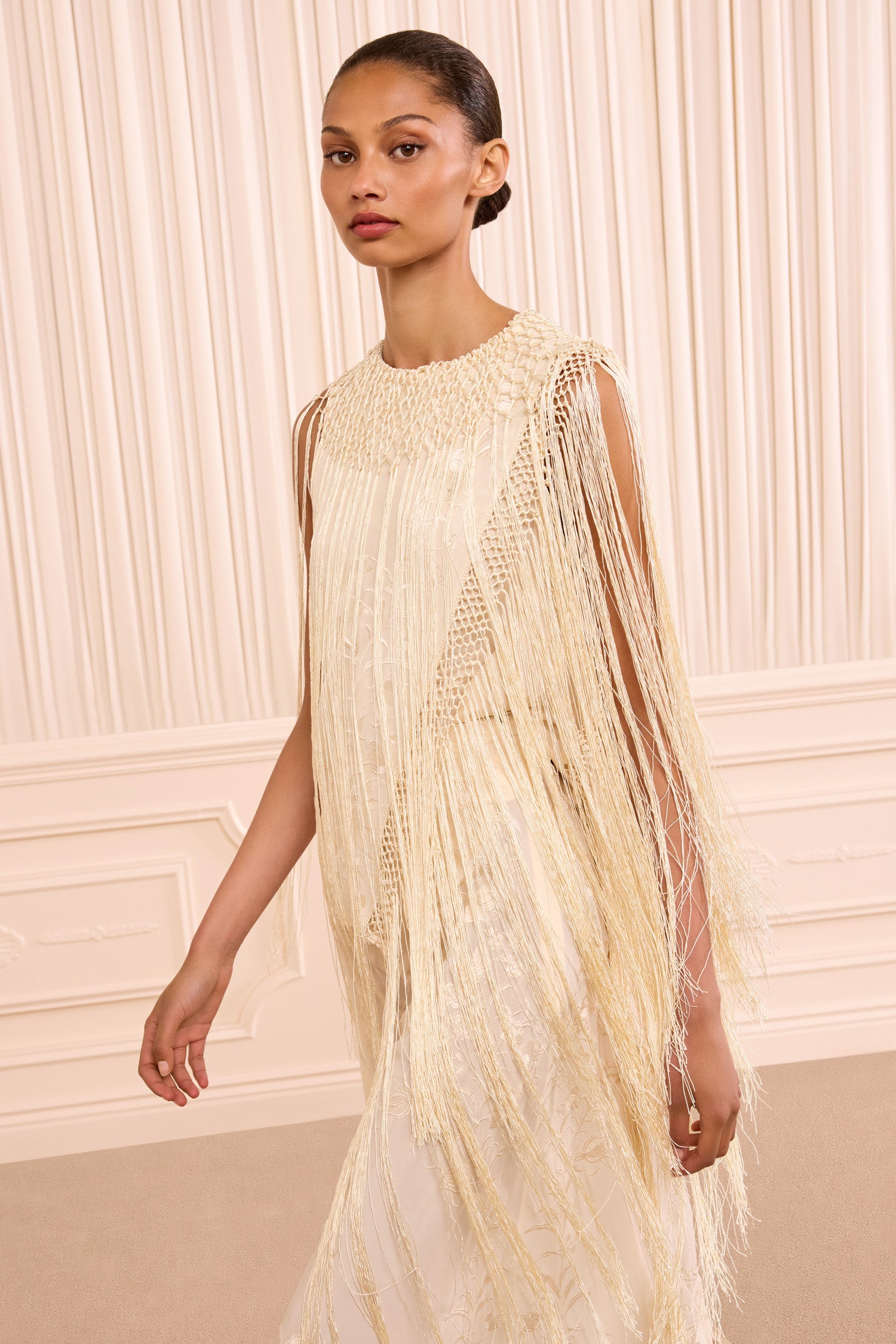 Ulla Johnson Willa Silk Fringe Top - Creme