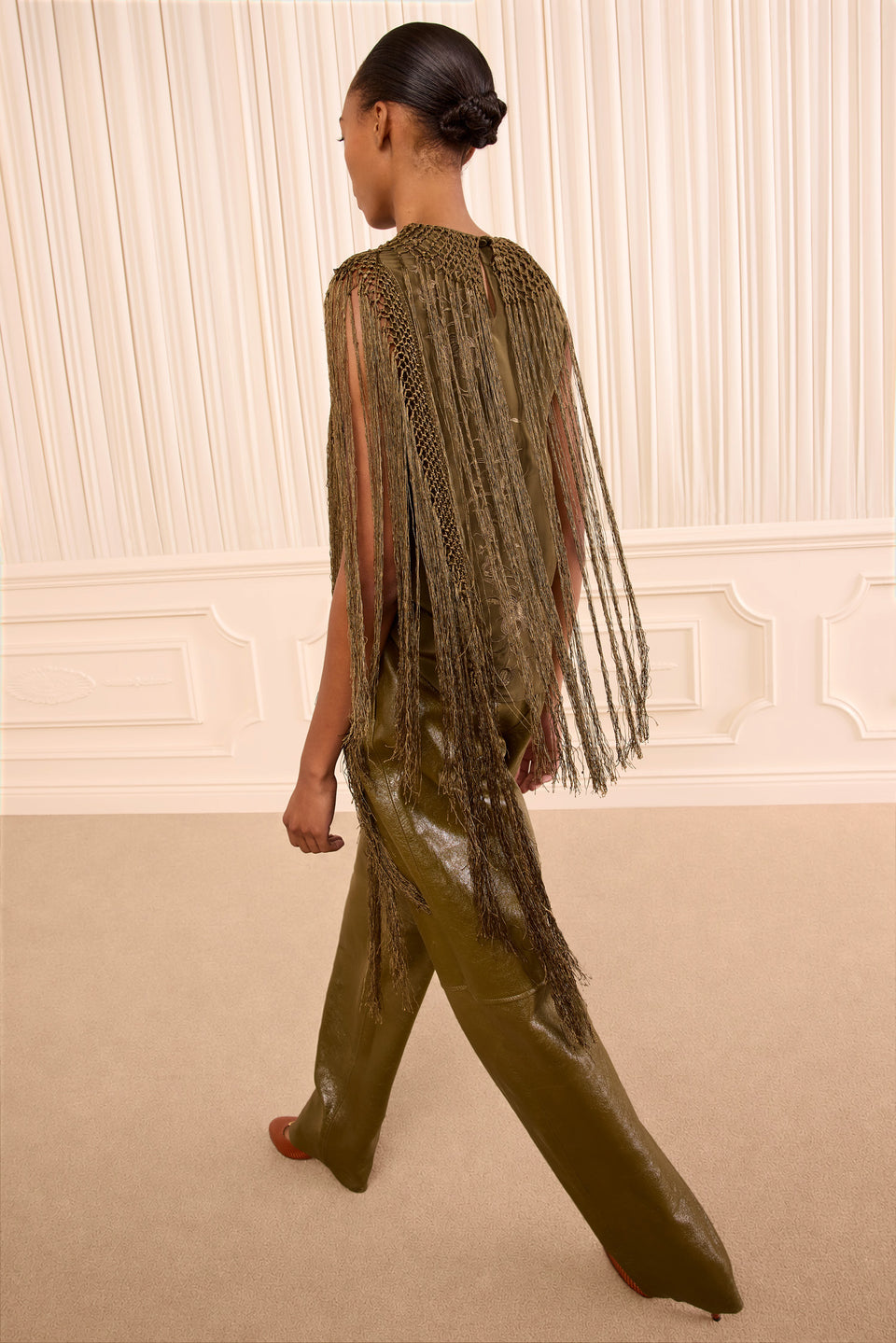 Willa Silk Fringe Top - Malachite