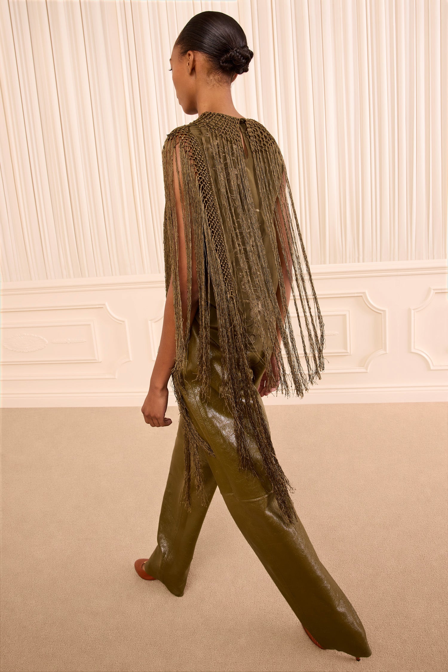 Ulla Johnson Willa Silk Fringe Top - Malachite