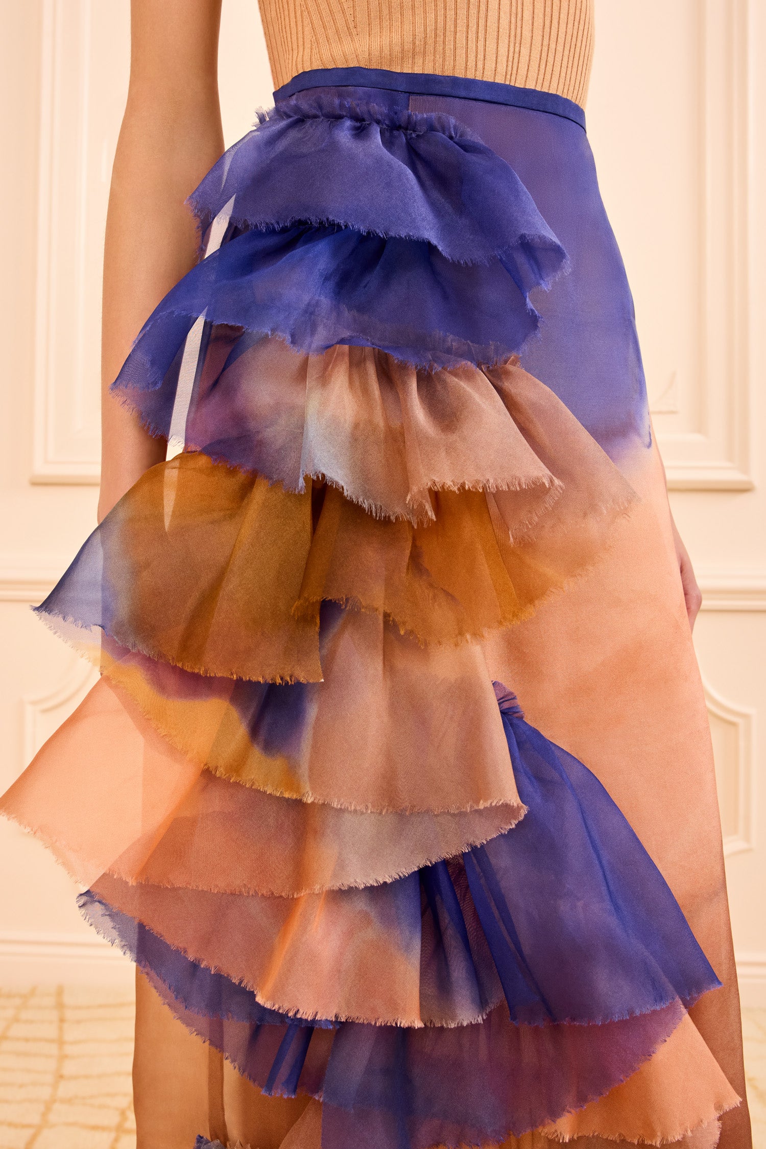 Yelena Ruffle Organza Skirt - Moontide