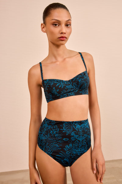 Zahara Bra Cup Bikini Top - Eclipse Flora