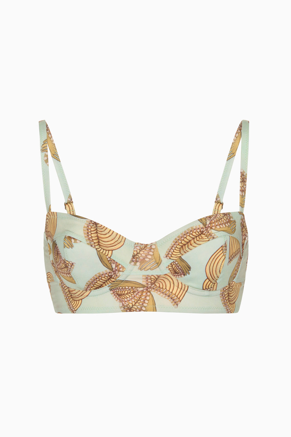 Zahara Bra Cup Bikini Top - Water Blossoms