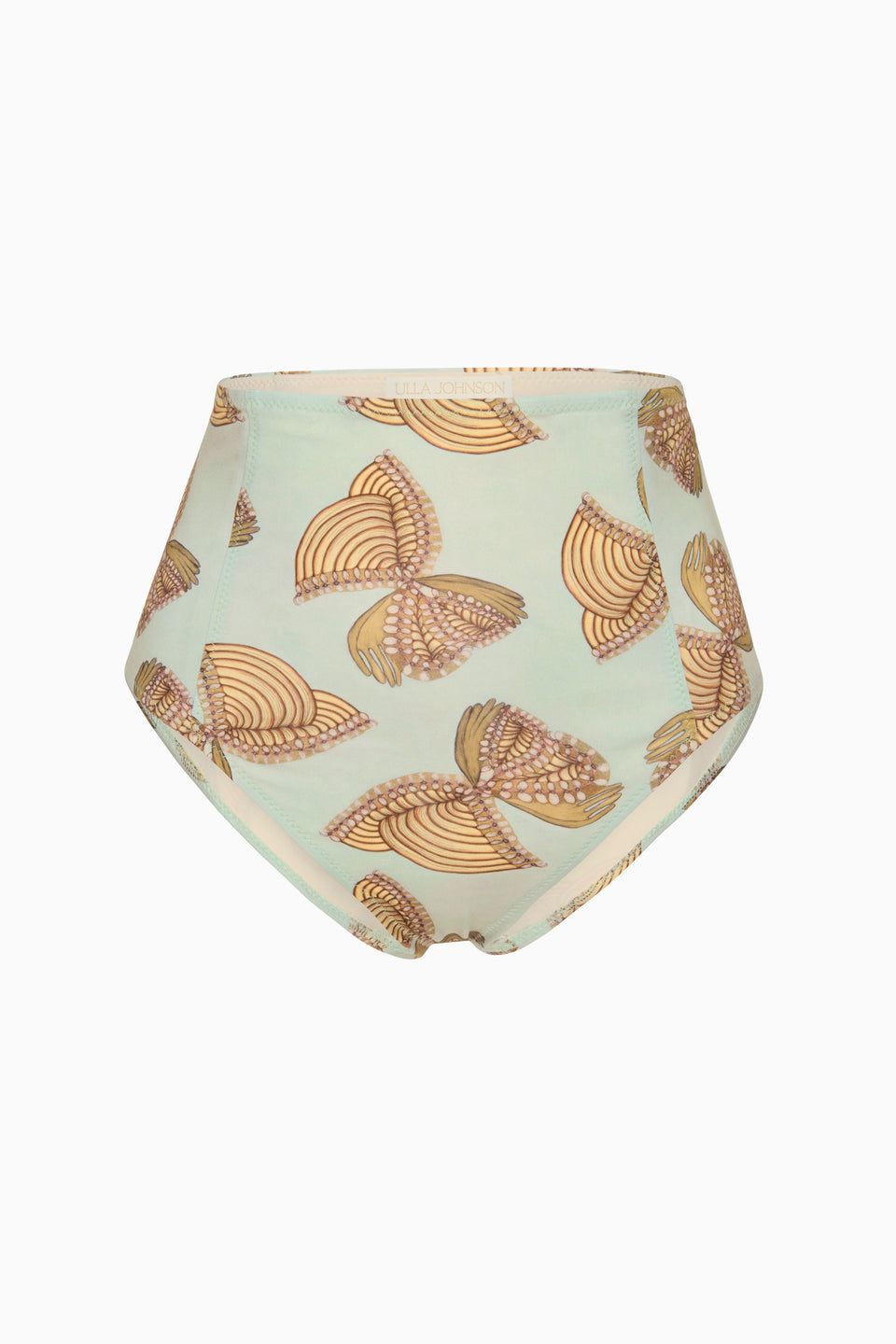Zahara High Waisted Bikini Bottom - Water Blossoms