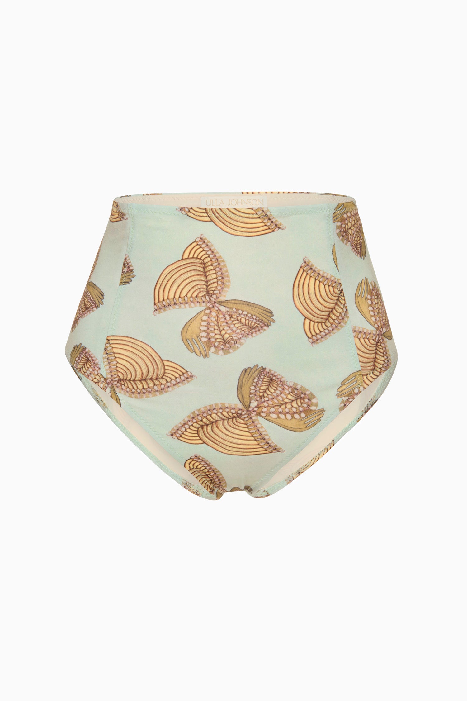 Zahara High Waisted Bikini Bottom Water Blossoms