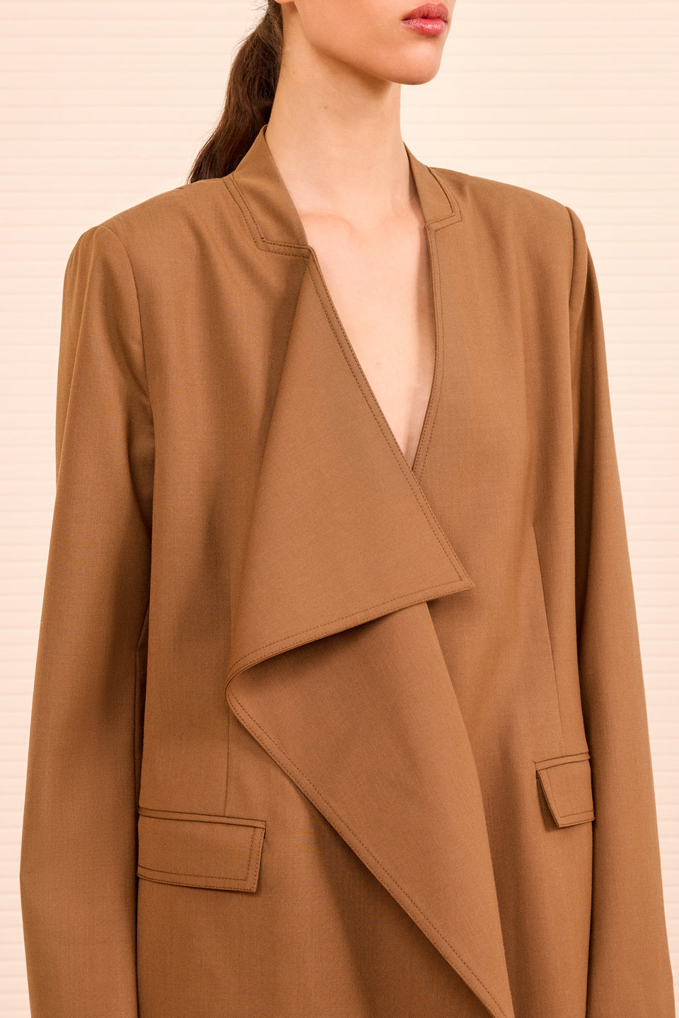 Zehra Draped Jacket - Cinder