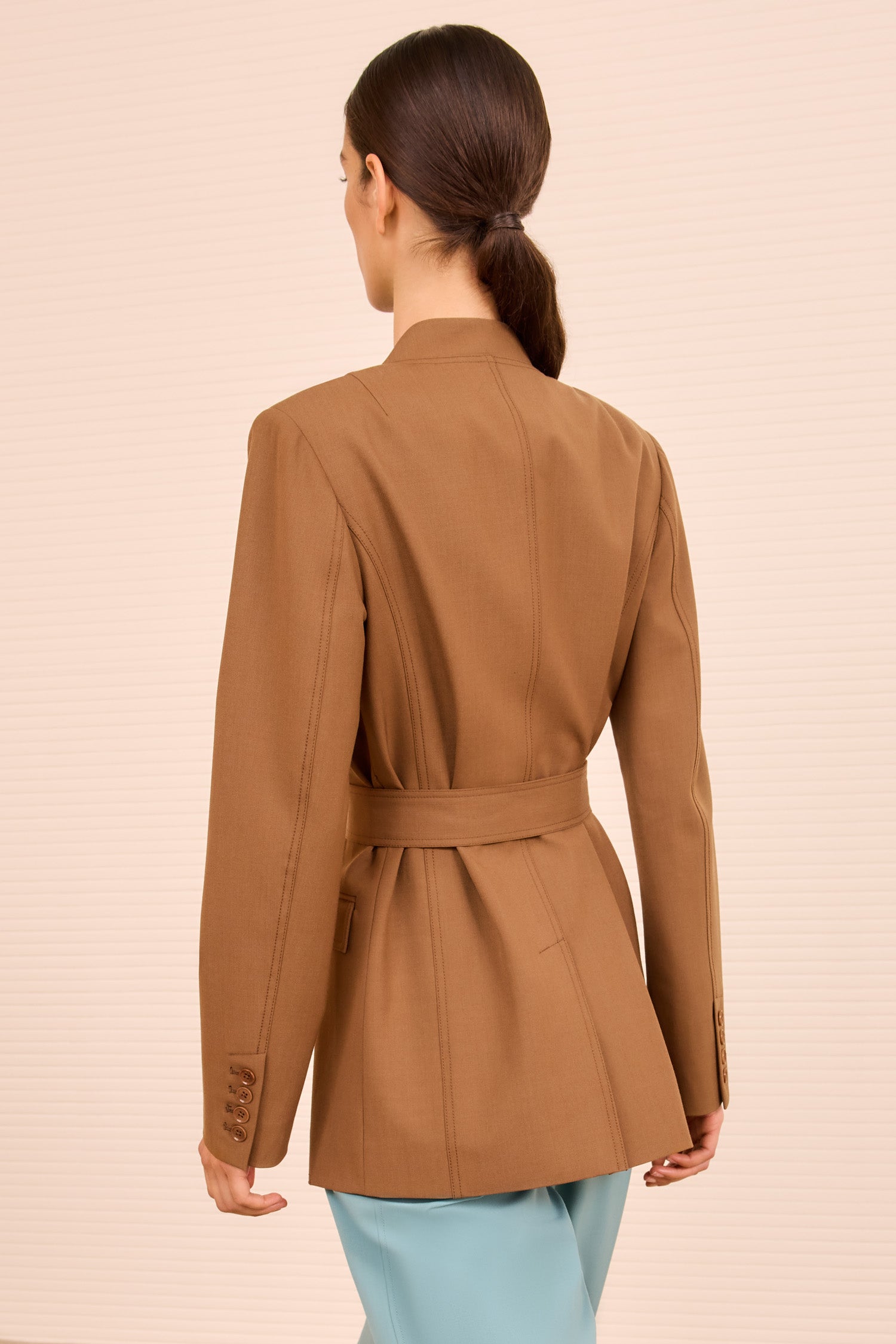 Zehra Draped Jacket - Cinder