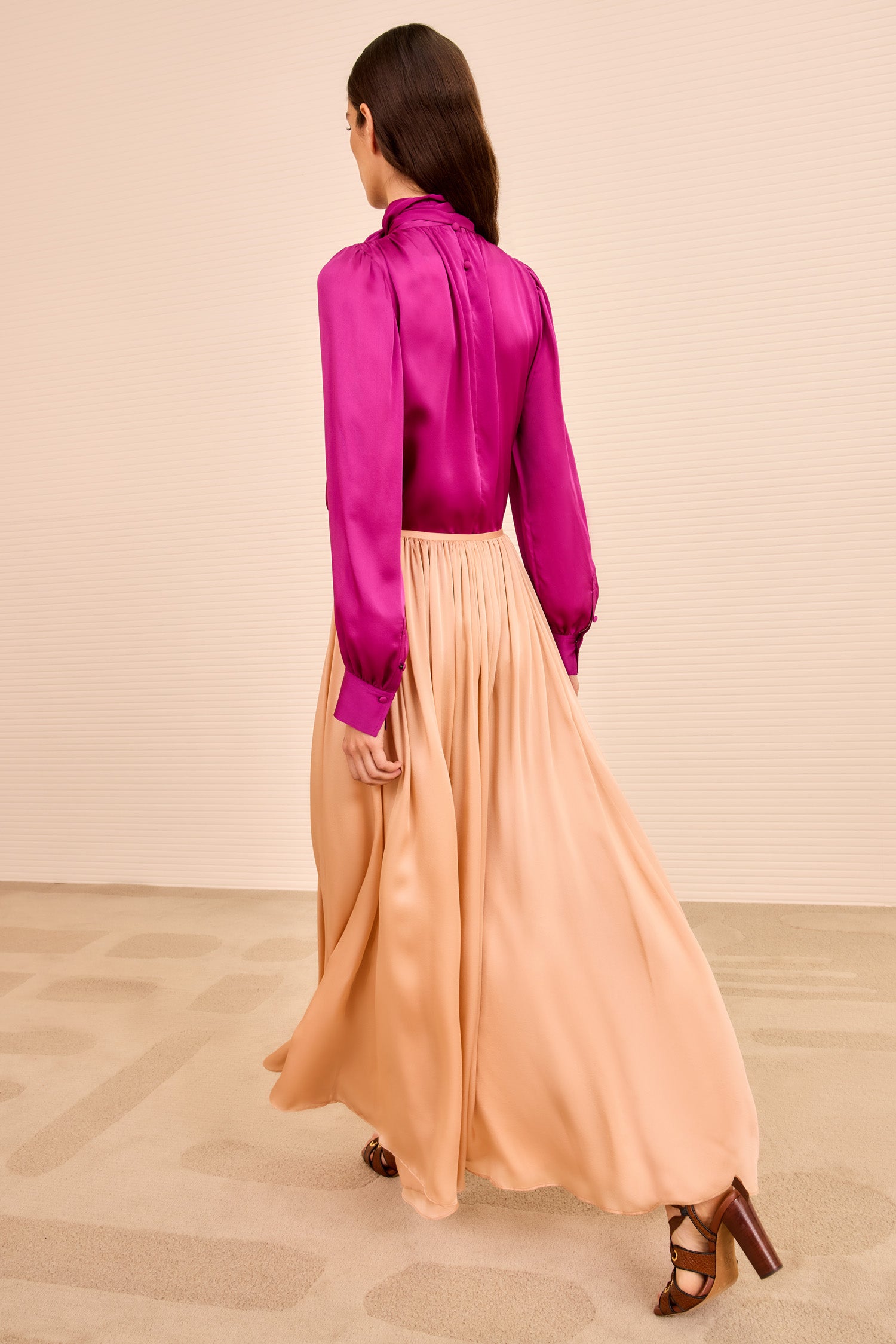 Ulla Johnson Zena Side Ruffle Midi Skirt - Sand