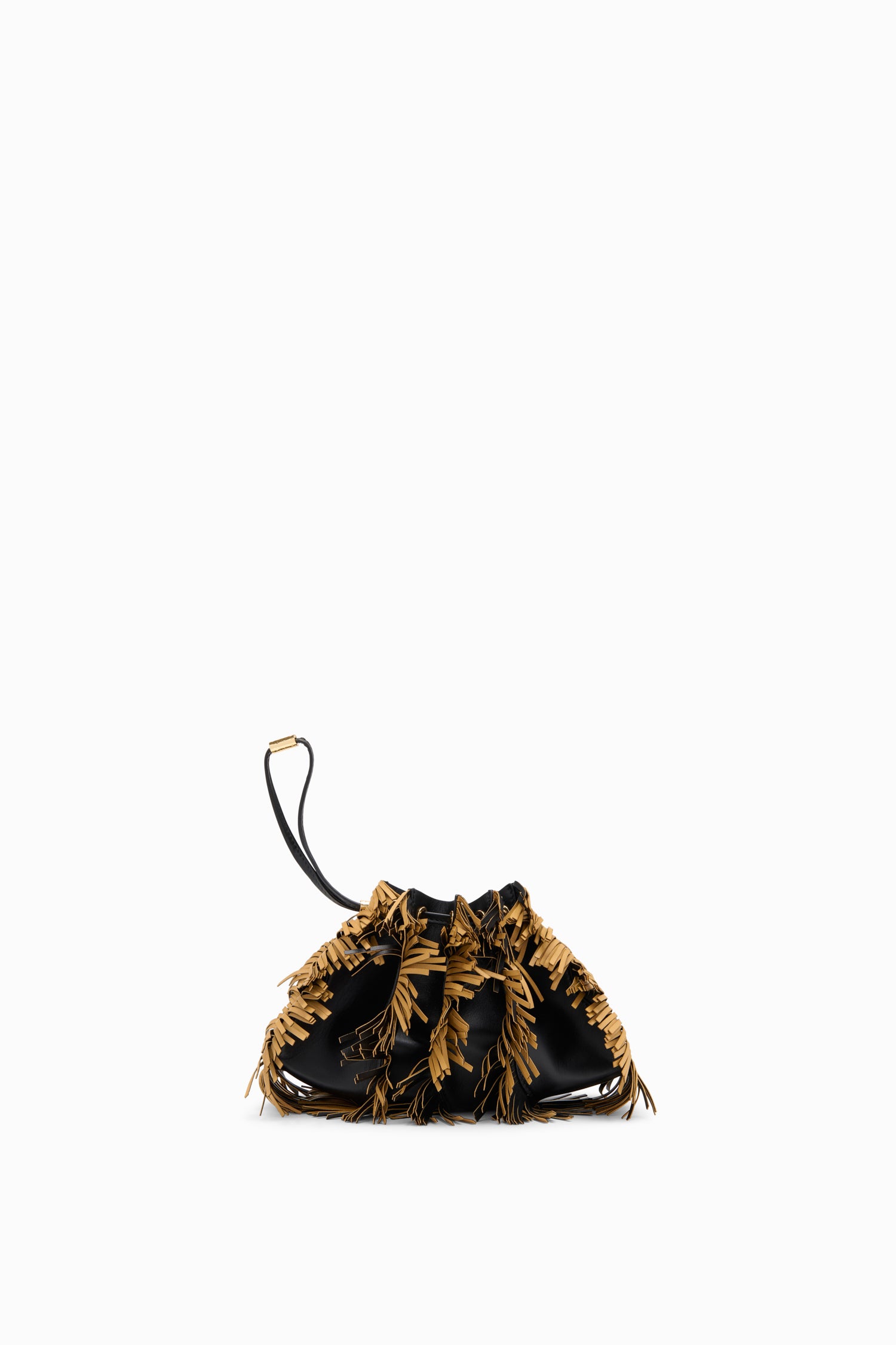 Adria Pleated Wave Crossbody - Noir Fringe