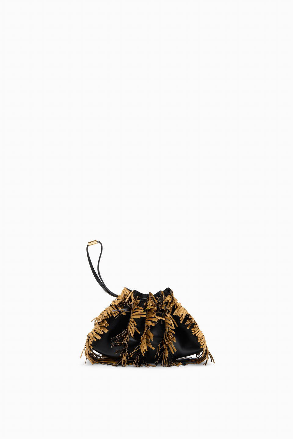 Adria Pleated Wave Mini Crossbody - Noir Fringe
