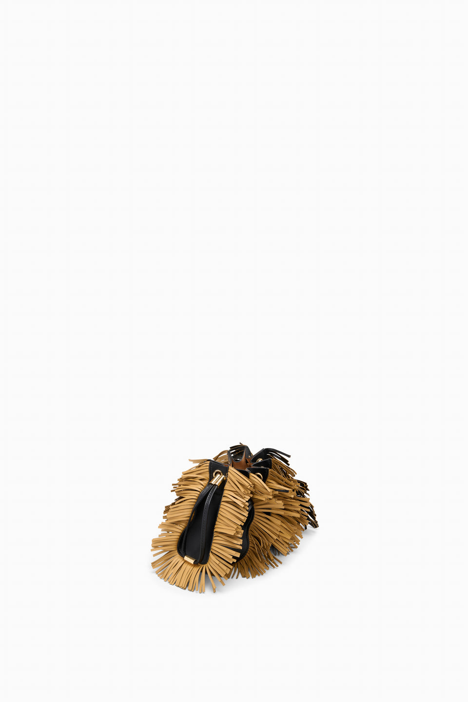 Adria Pleated Wave Mini Crossbody - Noir Fringe