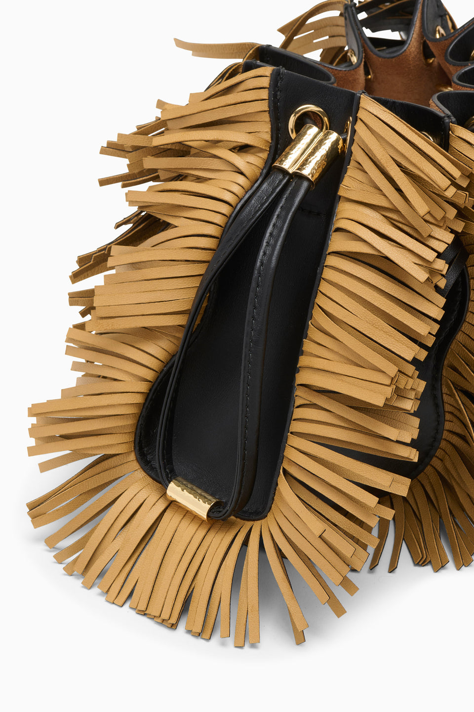 Adria Pleated Wave Crossbody - Noir Fringe