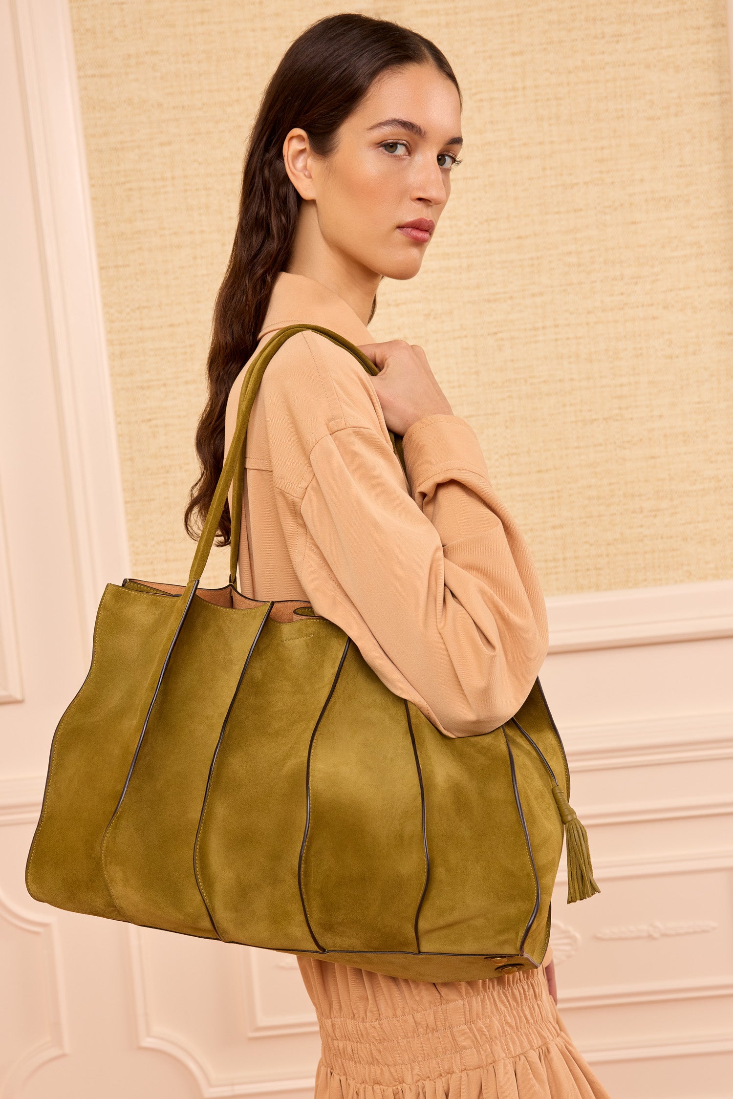 Ulla Johnson Adria Large Tote - Olive