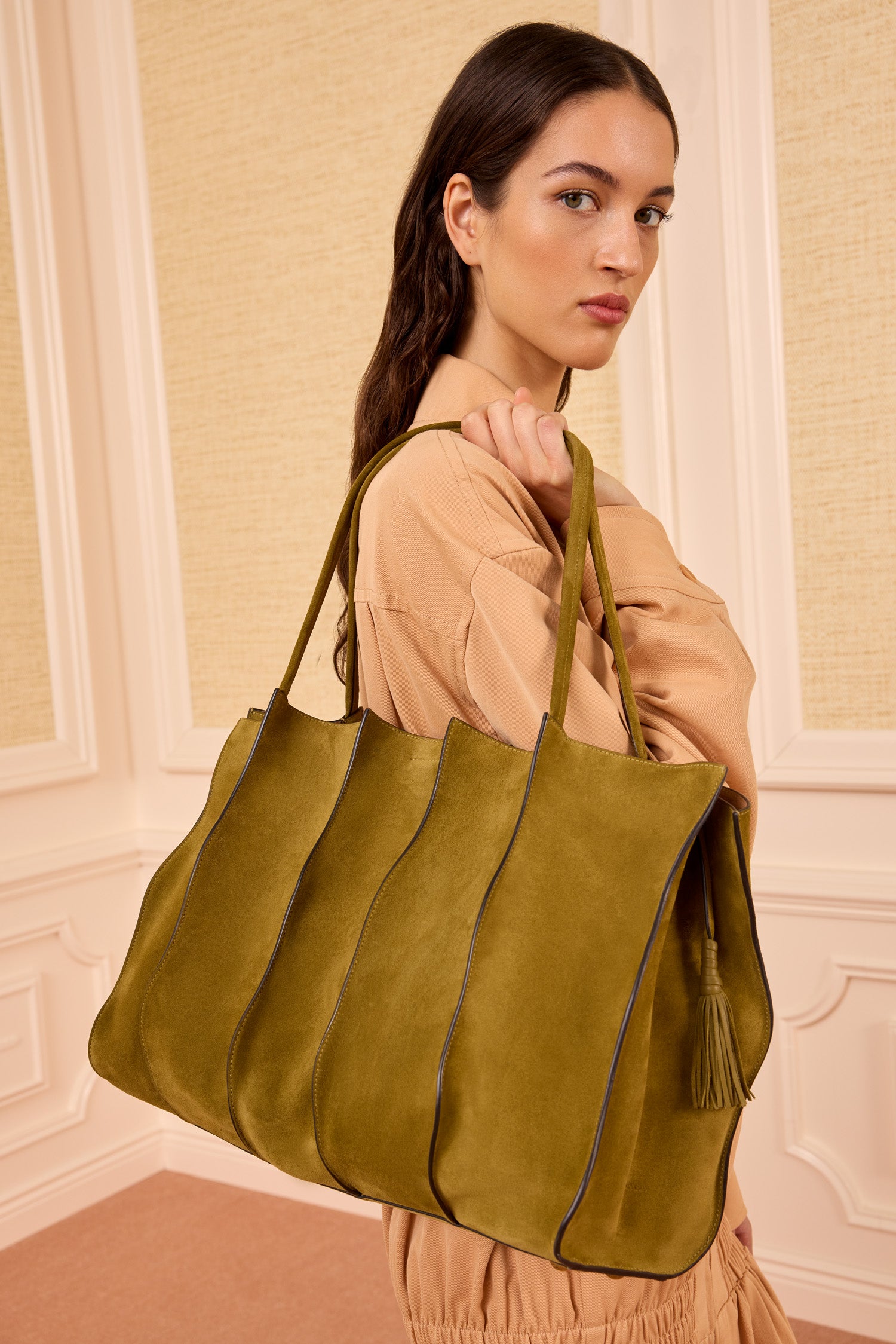 Ulla Johnson Adria Large Tote - Olive