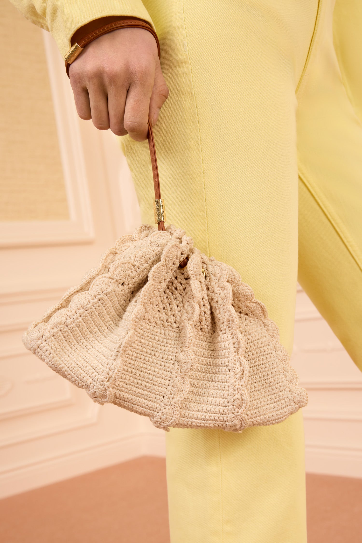 Ulla Johnson Adria Small Crochet Crossbody - Cowrie
