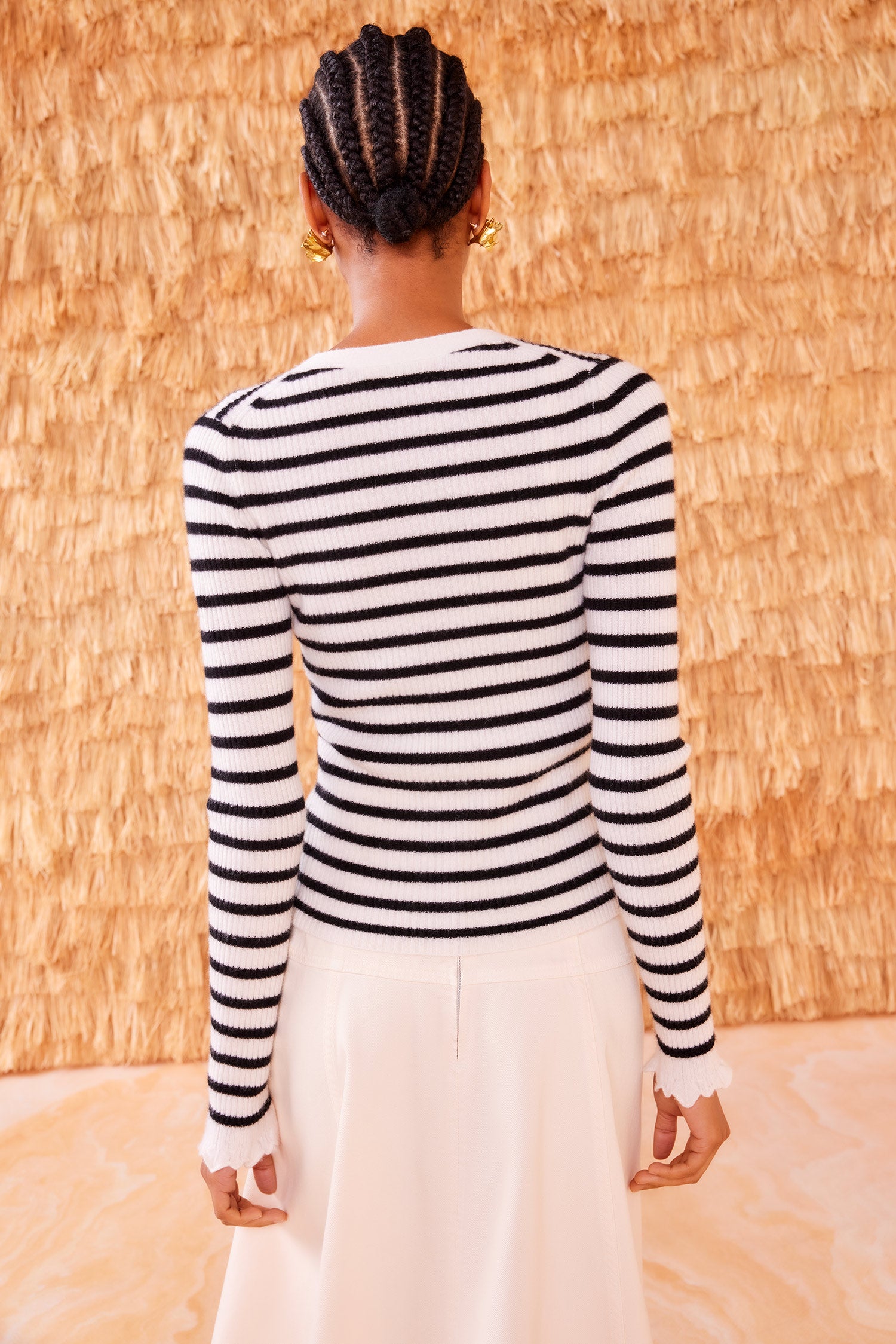 Aeris Cardigan - Noir Stripe