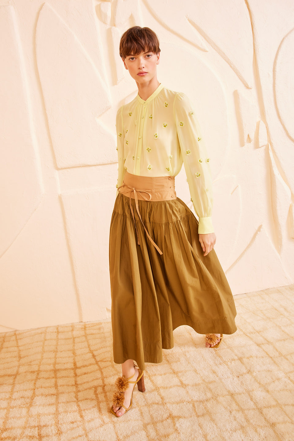 Angeline Skirt - Sahara Colorblock