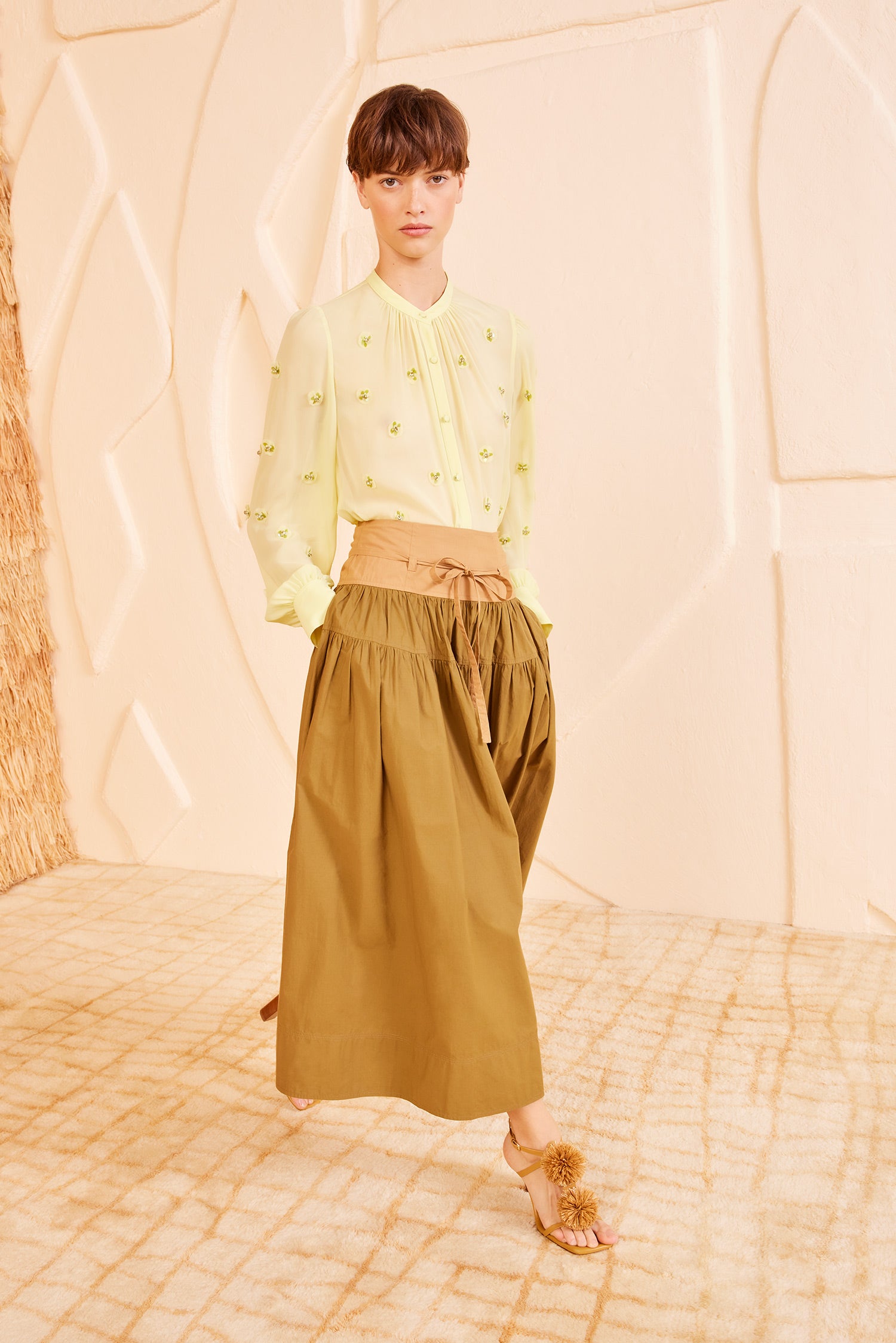 Angeline Skirt - Sahara Colorblock