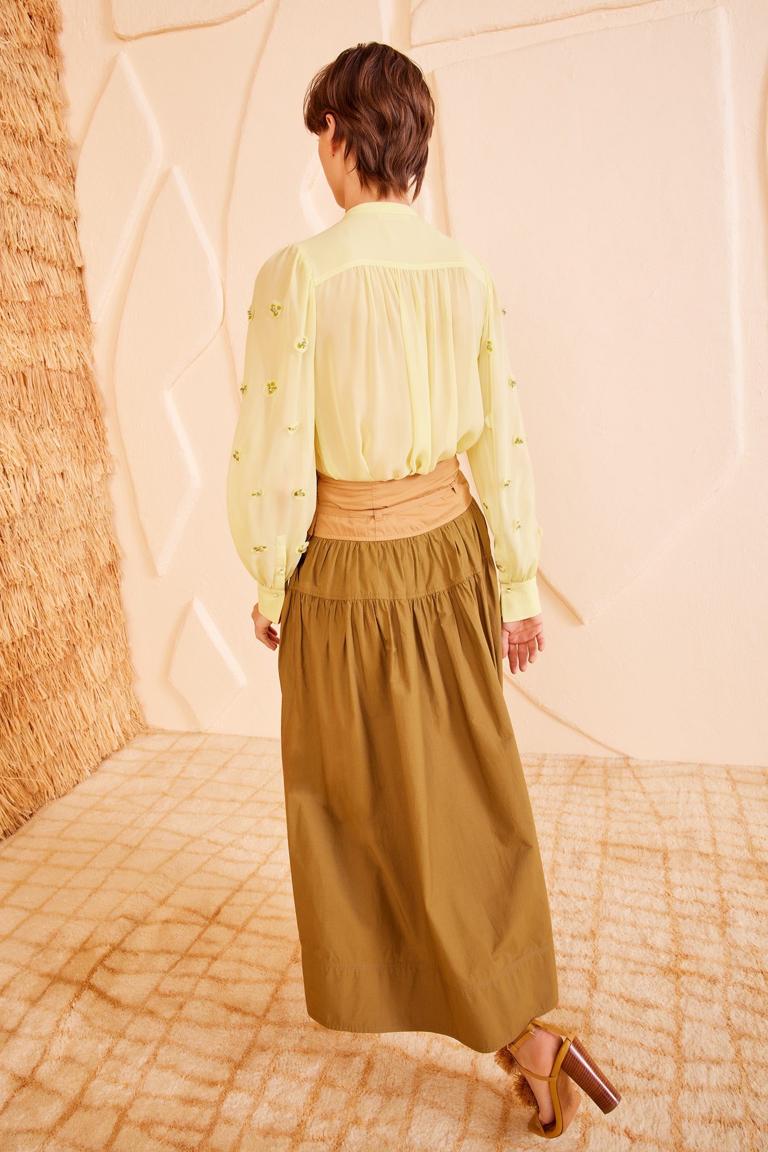Angeline Skirt - Sahara Colorblock