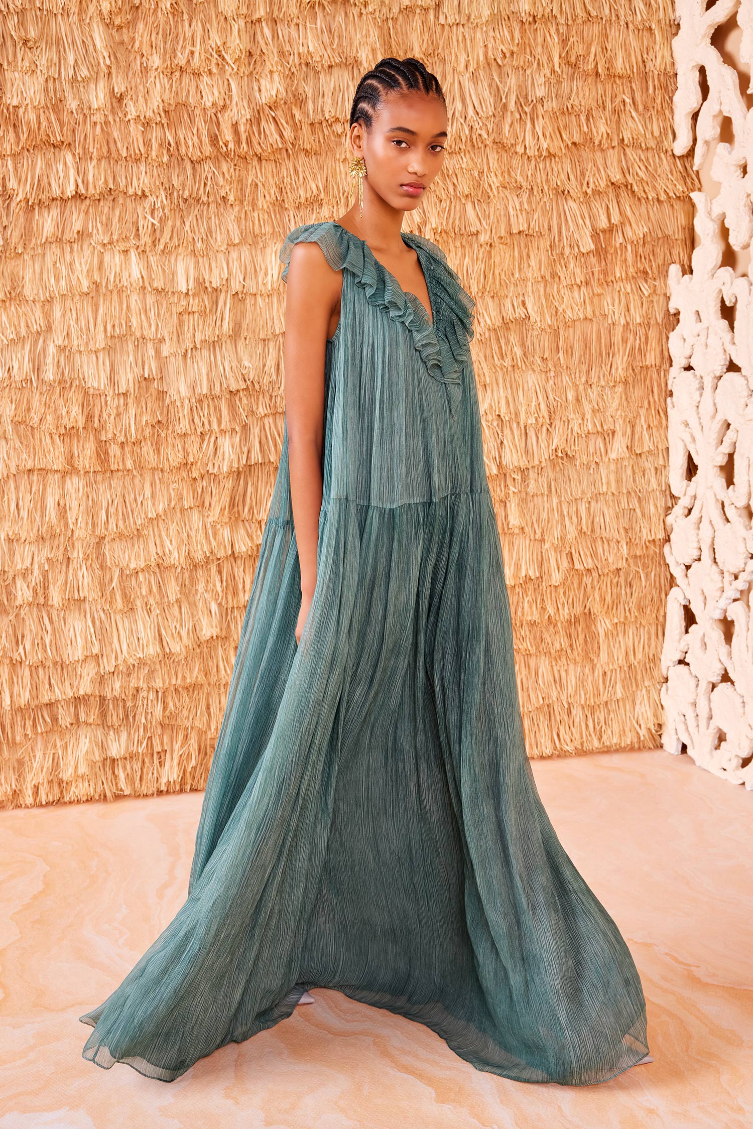 Ulla Johnson Audelia Gown - Kelp