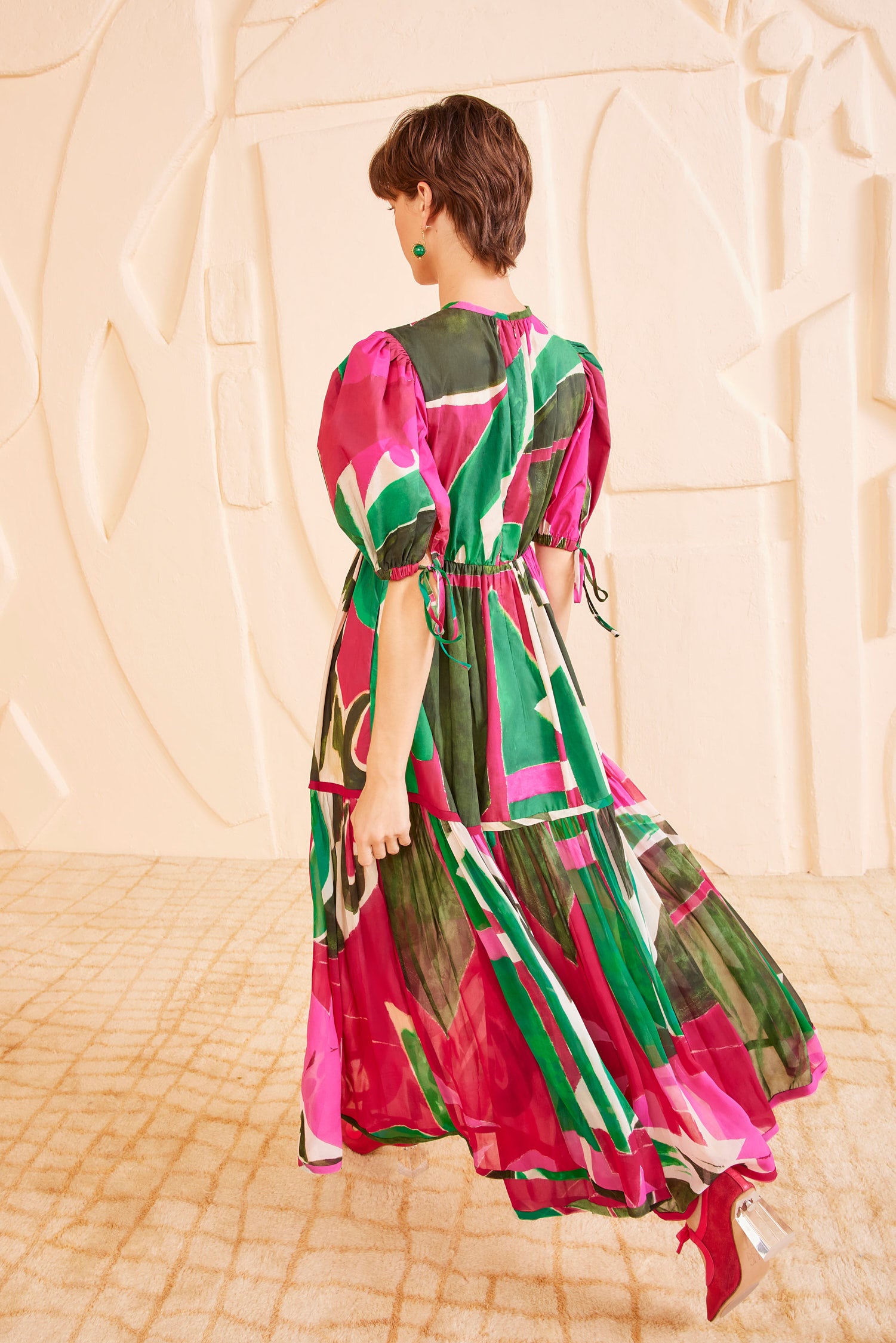 ドゥーズィエムクラス ULLA JOHNSON INDIAN PT DRESS ULLAJOHNSON_VioletaPleatedSlee