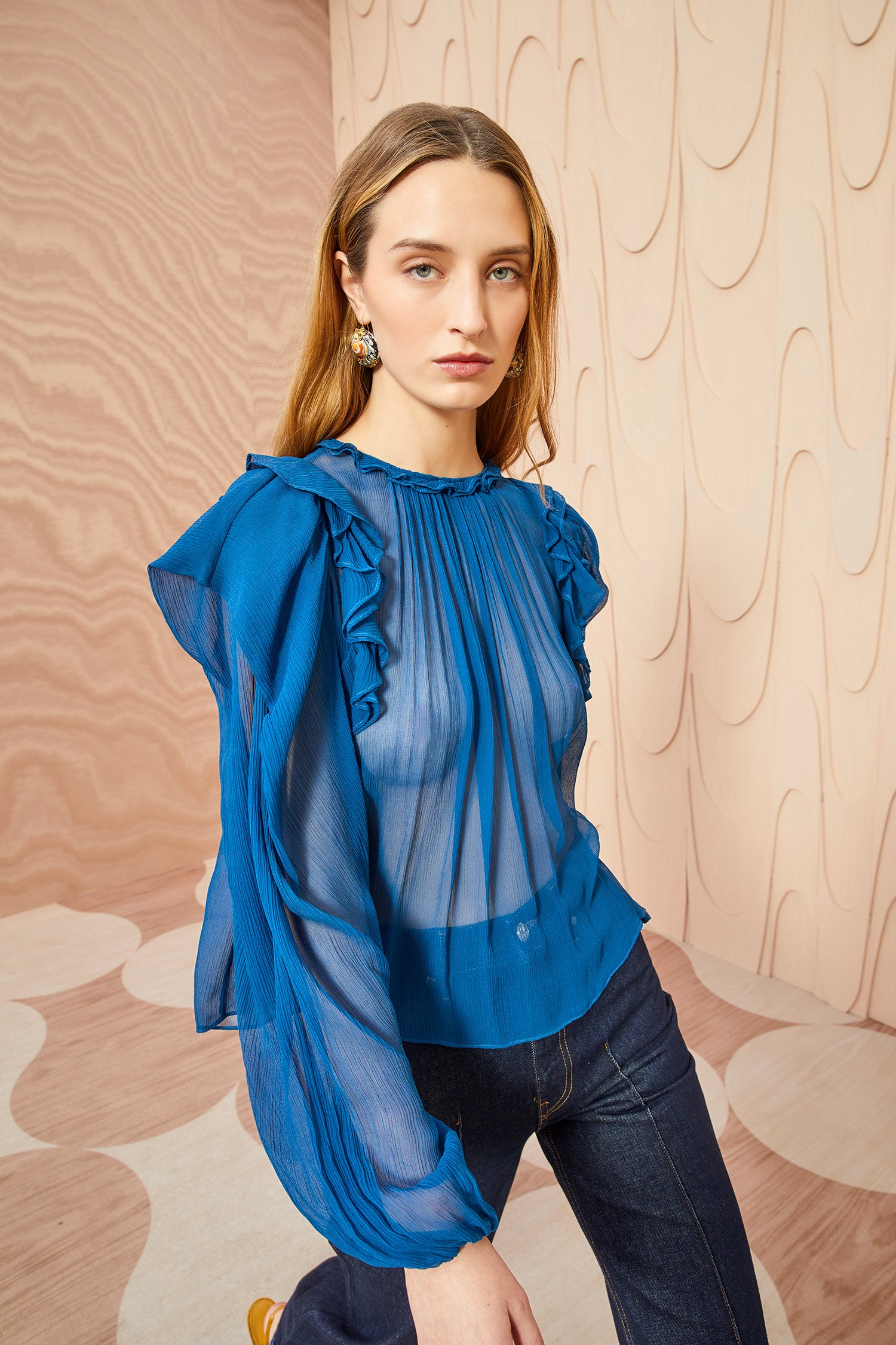 Ulla Johnson Elvia Blouse - Sapphire