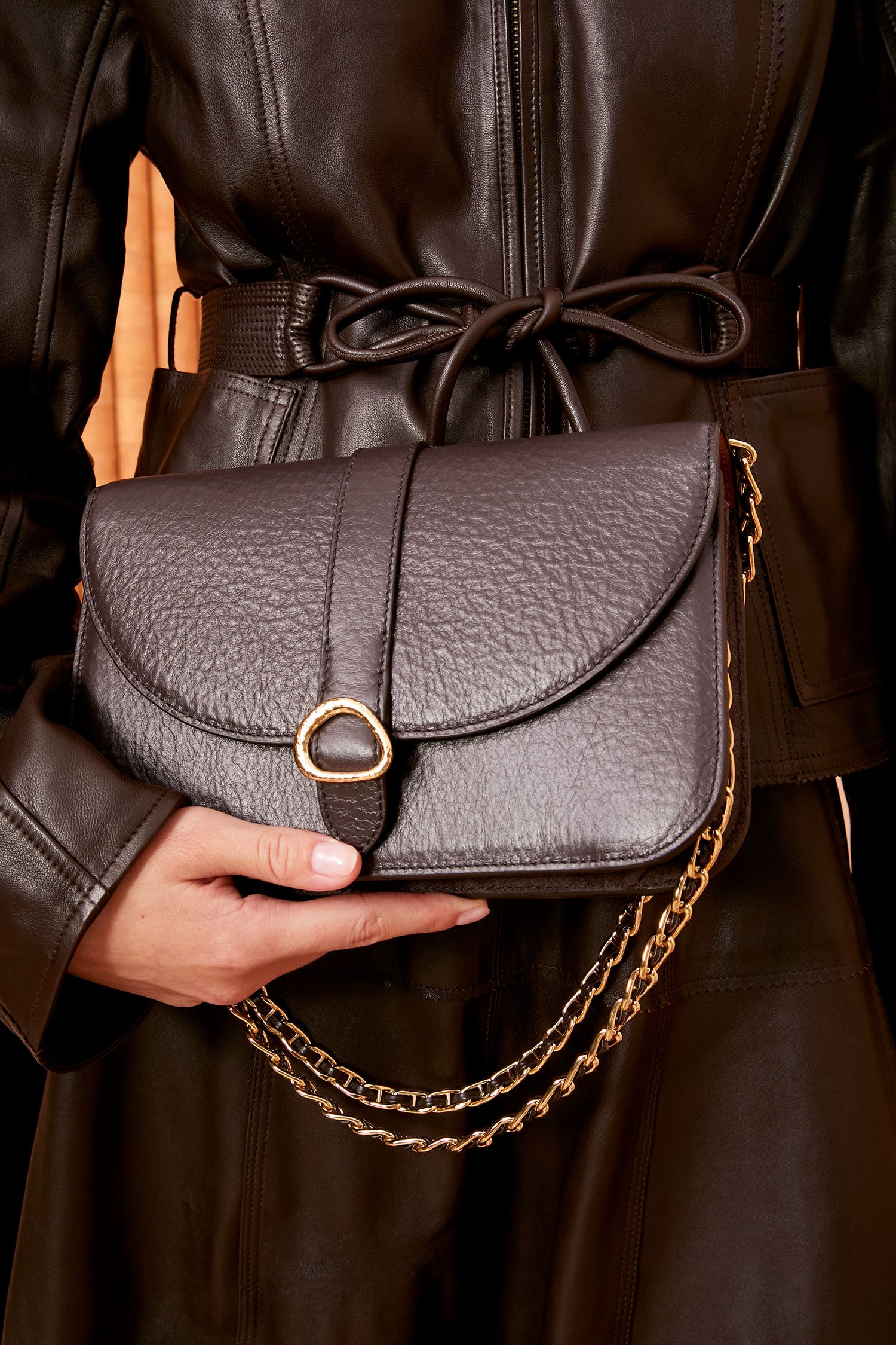 Chocolate brown crossbody bag Clearance