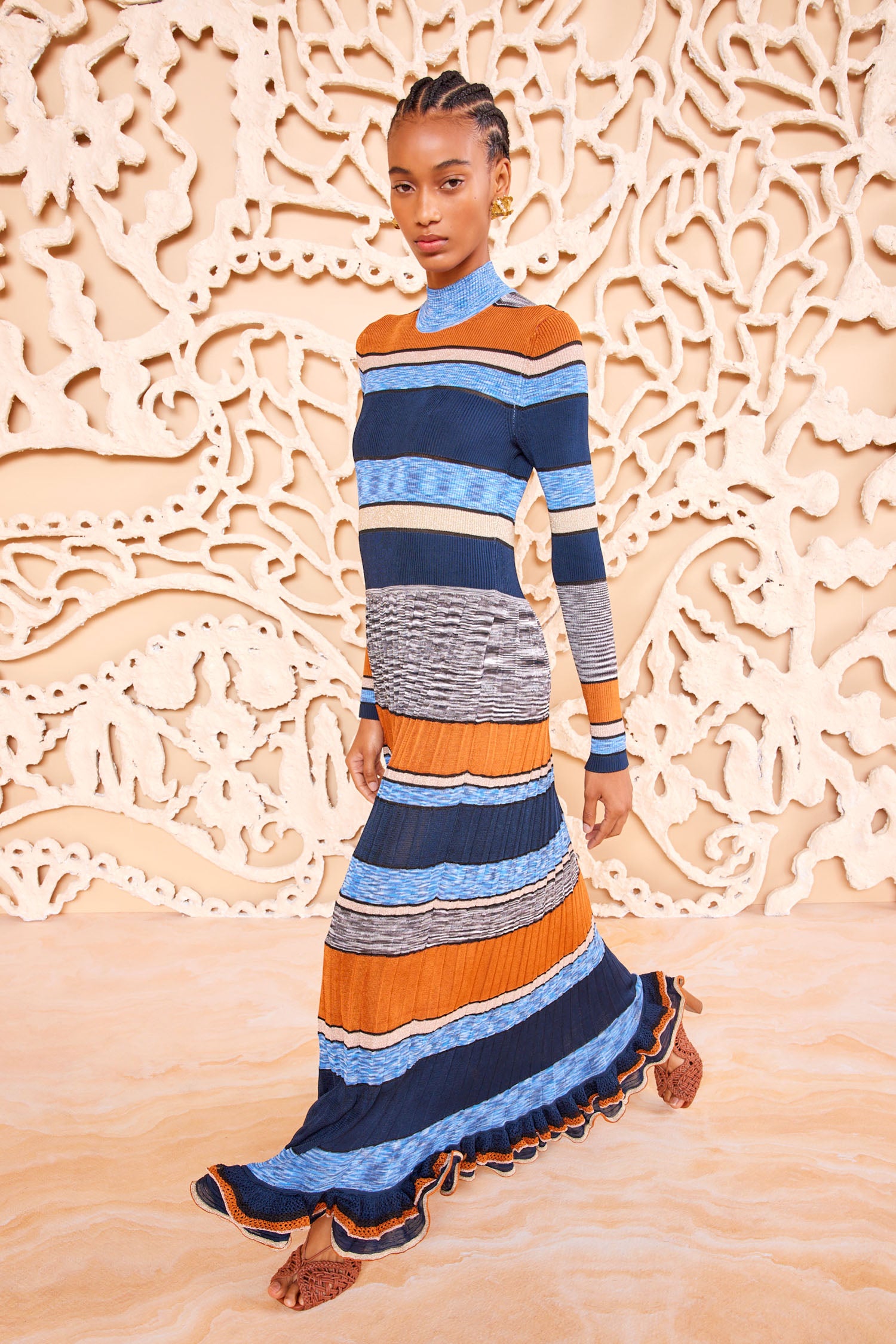 Orange striped dress hotsell