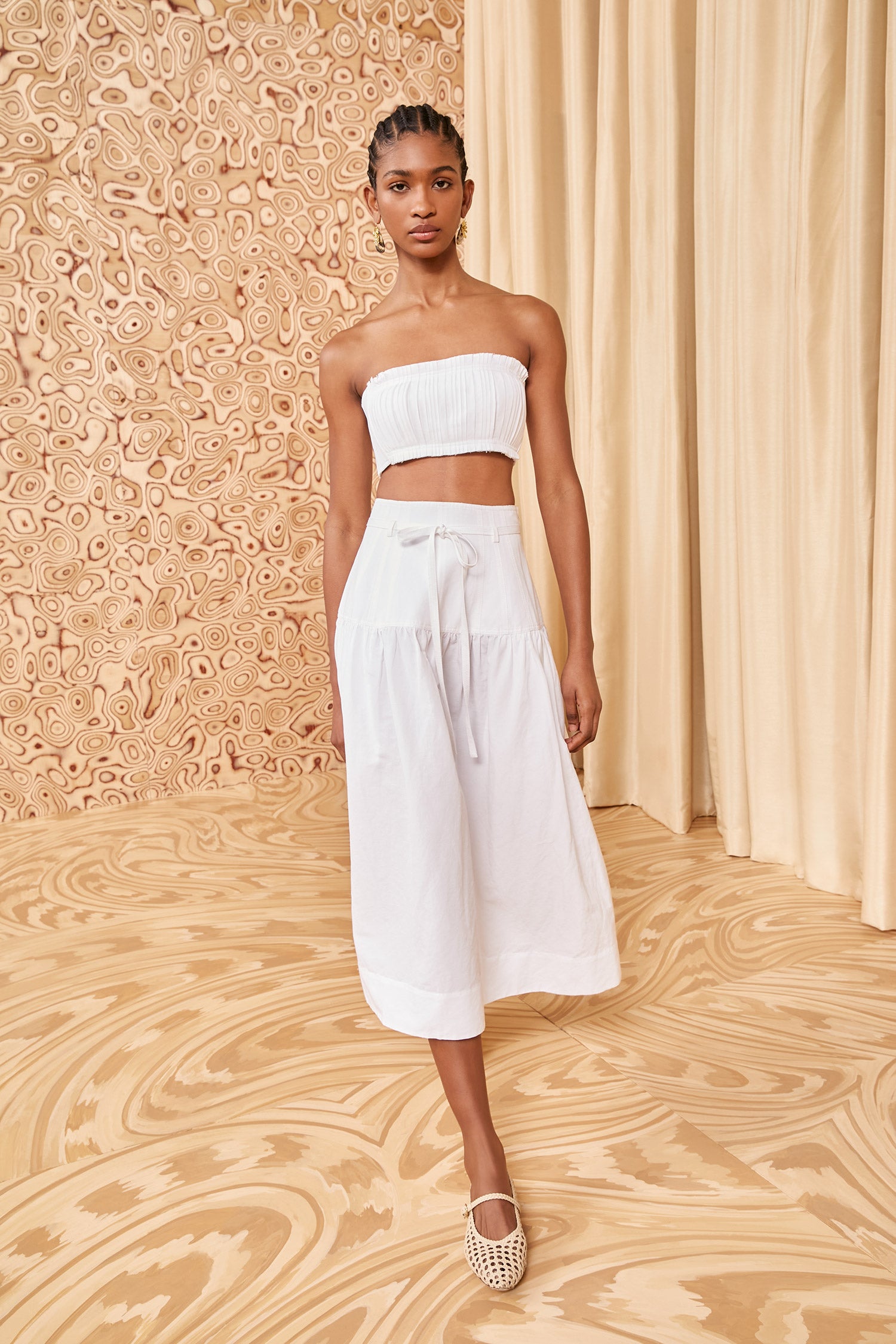 Joelle Skirt - Pristine High-Waisted Joelle Skirt - Ulla Johnson