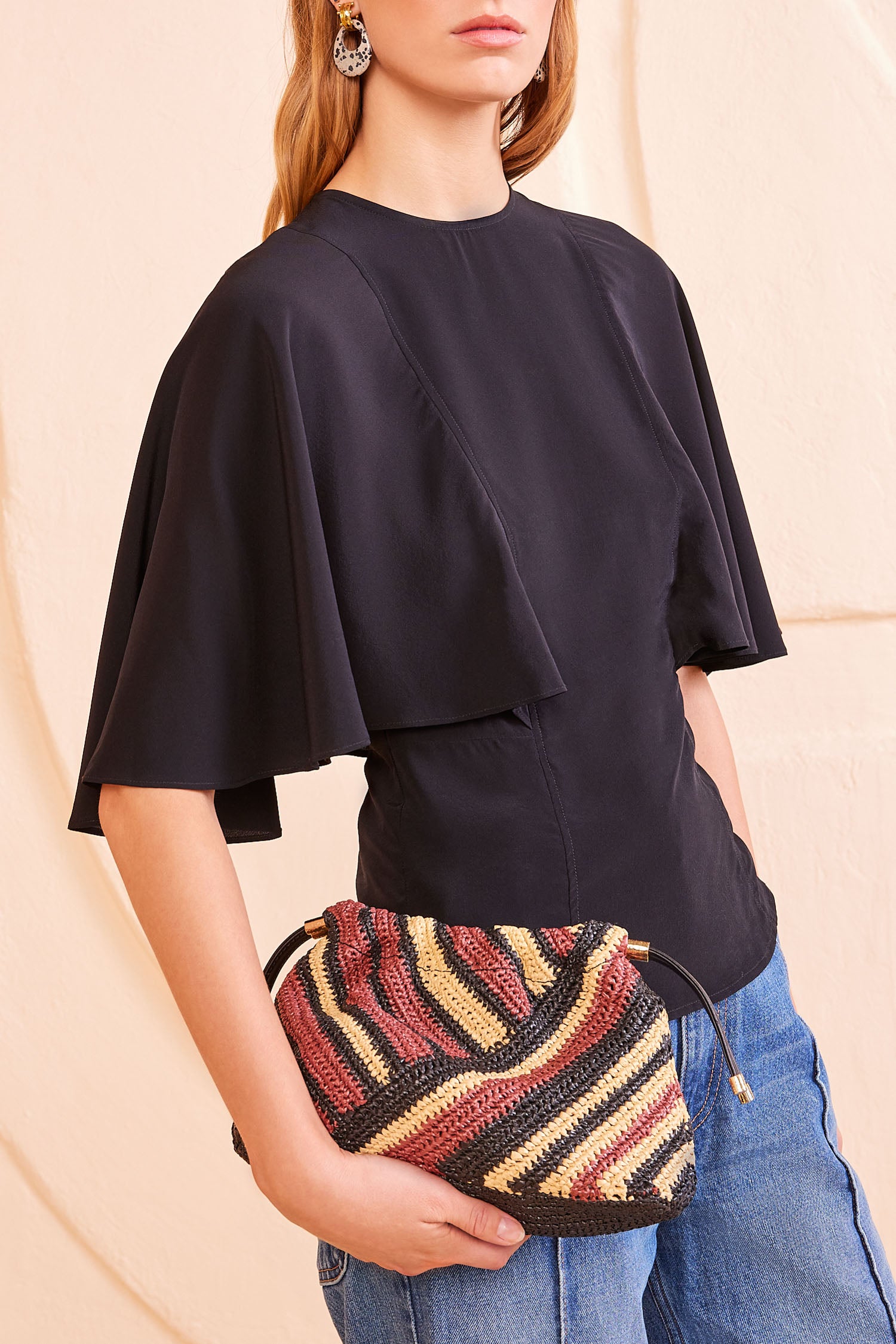 Ulla Johnson Lali Clutch - Canyon Stripe