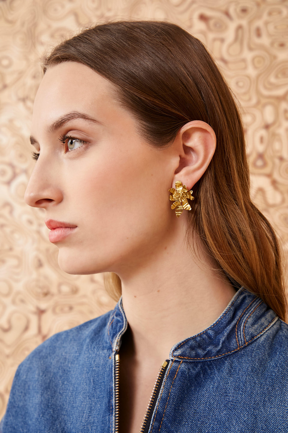 Mini Floret Stud - Brass