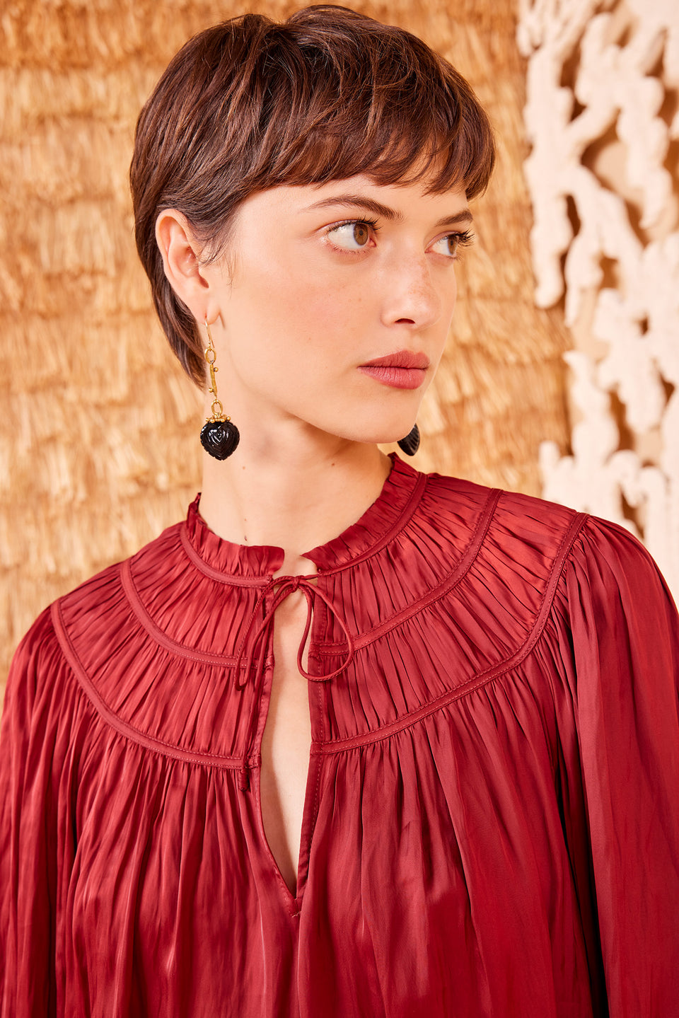 Mia Blouse - Claret