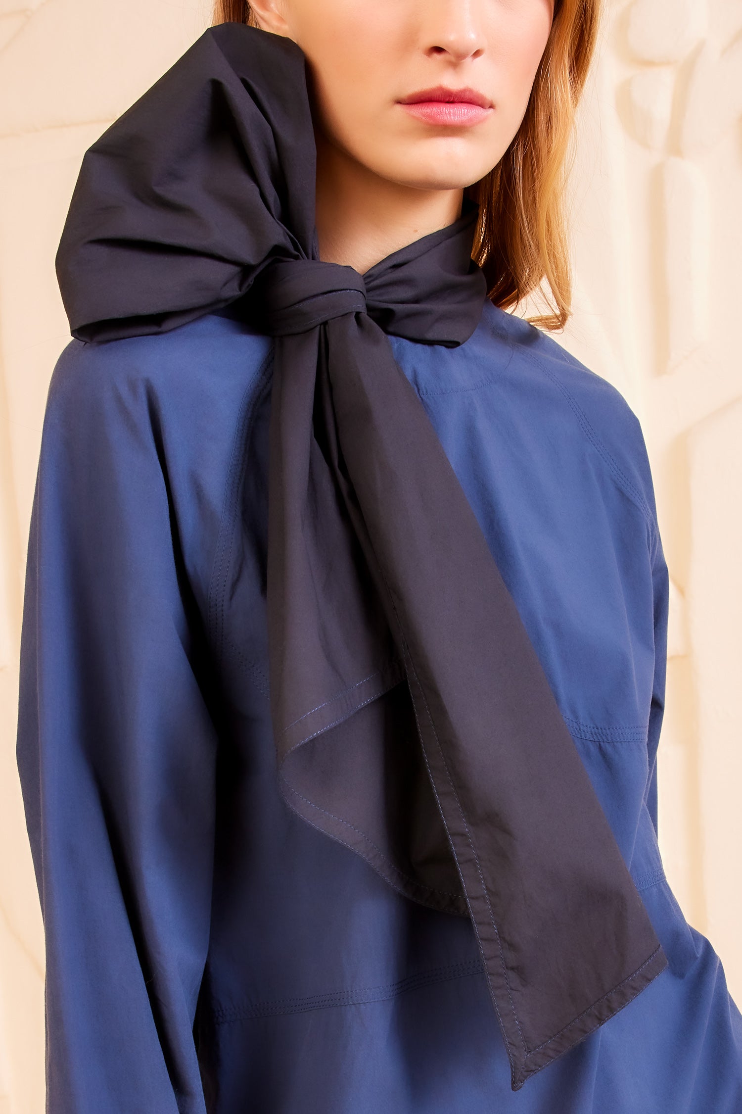 Michaela Dress - Twilight Colorblock Long Sleeve Cotton