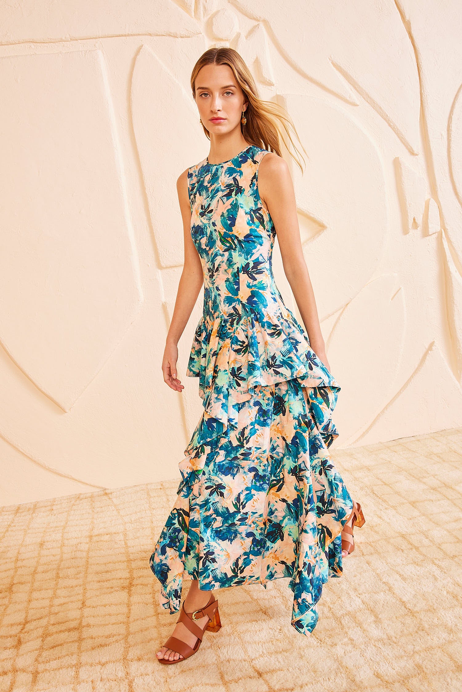 Mural Dress - Delphinium