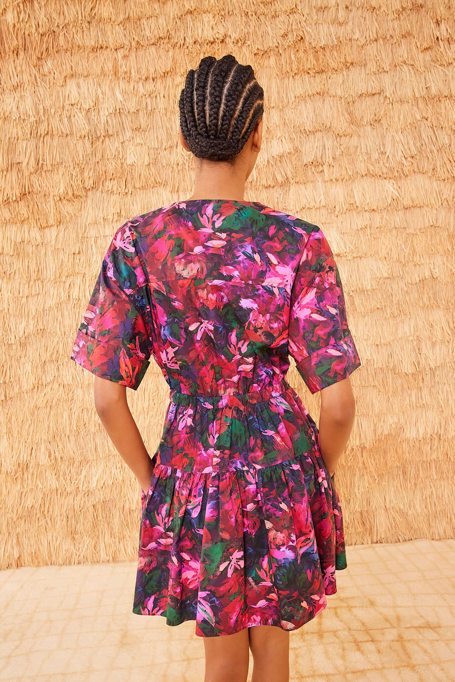 Nadira Dress - Hibiscus