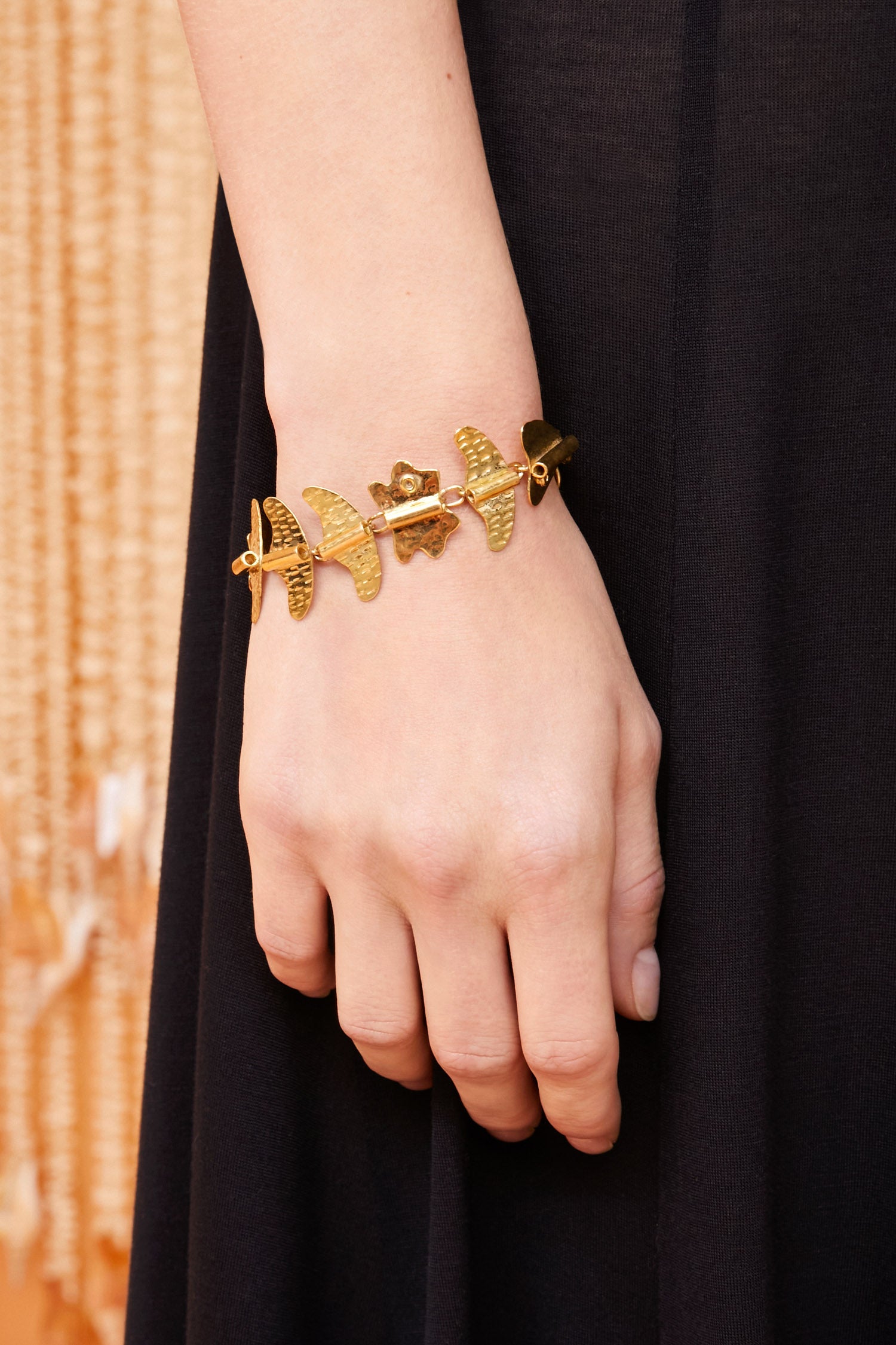 Ulla Johnson Hand Hammered Chain Bracelet - Brass
