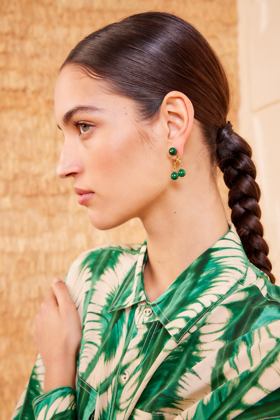 Oriana Chandelier Earring - Malachite