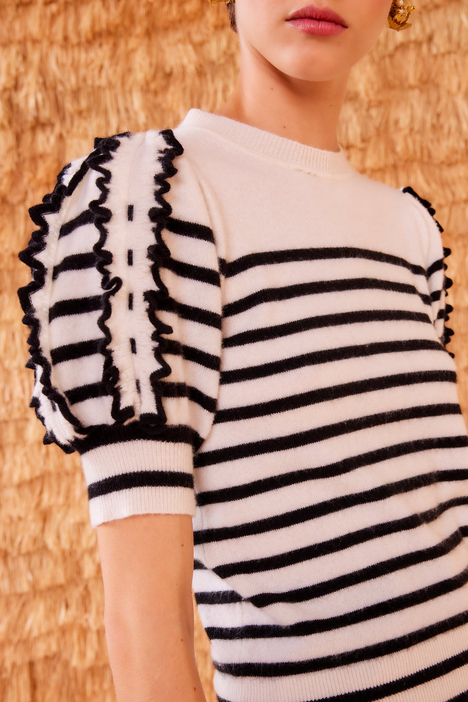 Ottilie Top - Noir Stripe